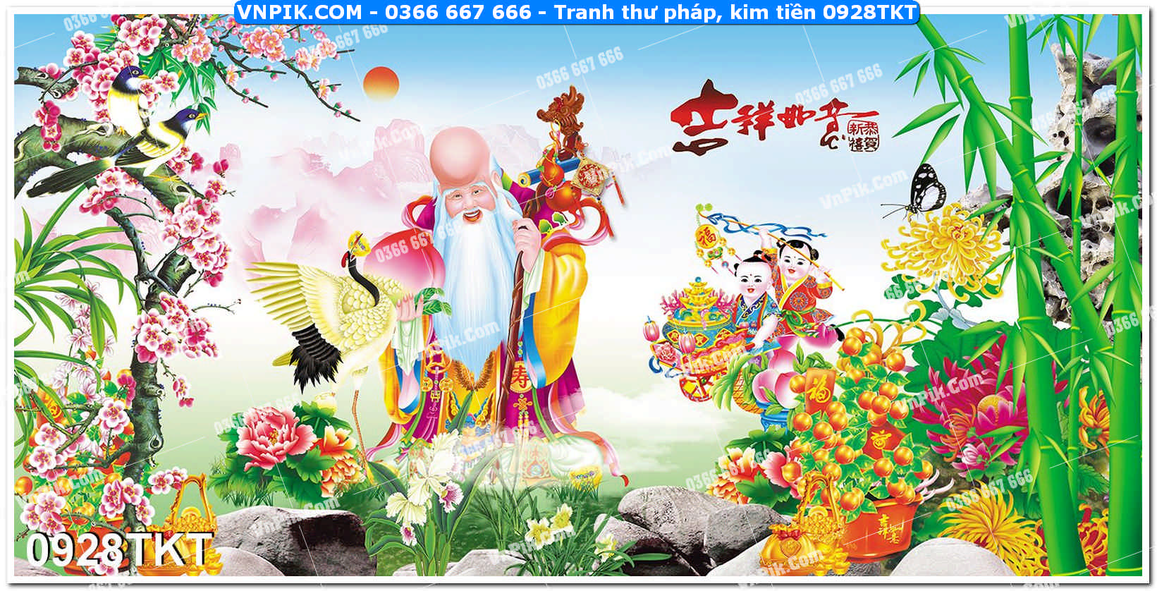 Tranh Thư Pháp – Kim Tiền 0928TKT
