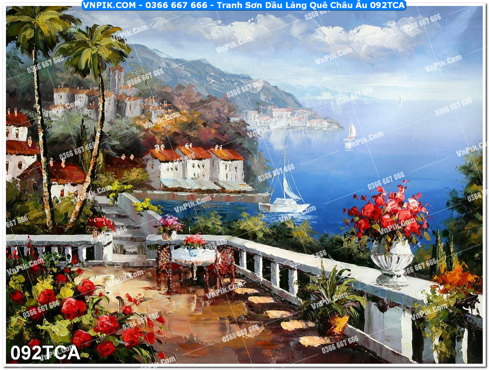 Tranh Sơn Dầu Làng Quê Châu Âu (092TCA)
