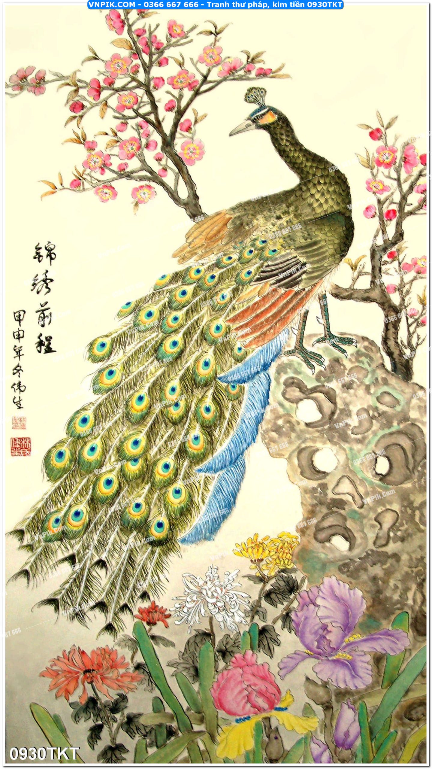 Tranh Thư Pháp – Kim Tiền 0930TKT