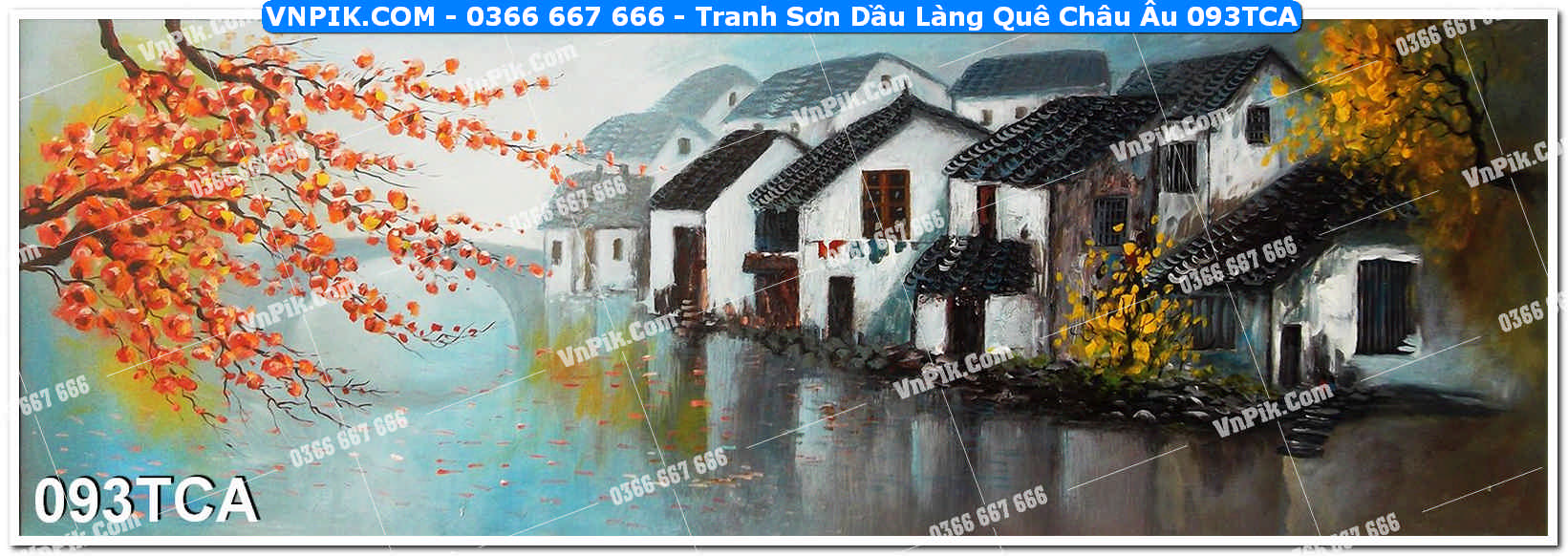 Tranh Sơn Dầu Làng Quê Châu Âu (093TCA)