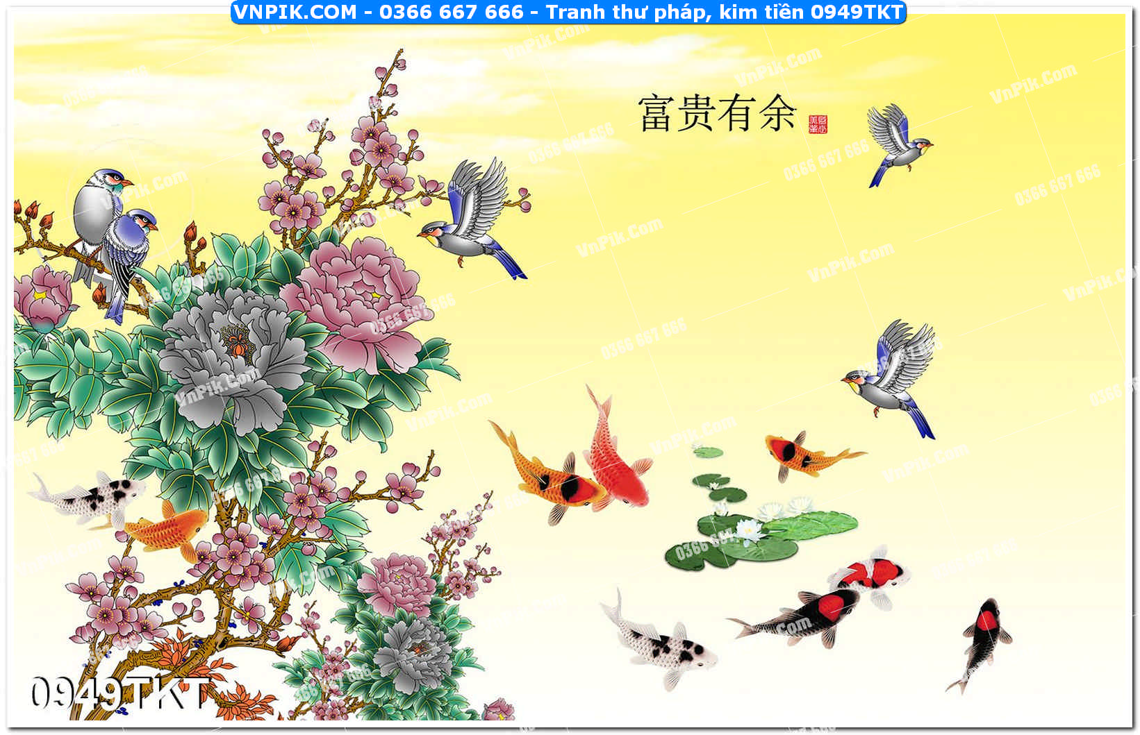 Tranh Thư Pháp – Kim Tiền 0949TKT