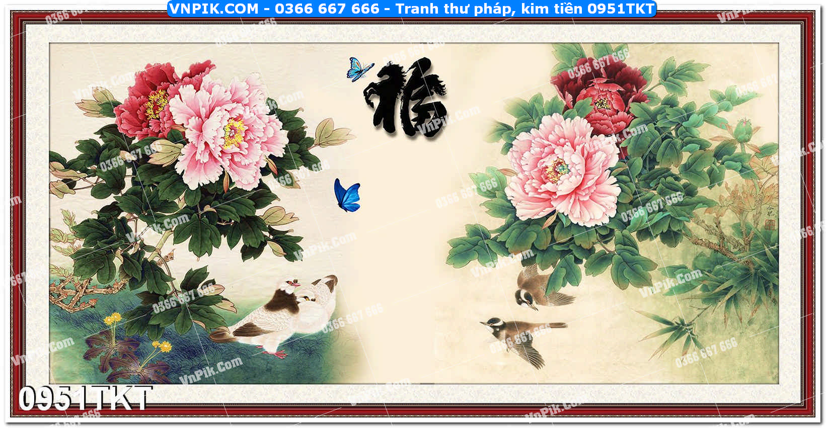 Tranh Thư Pháp – Kim Tiền 0951TKT