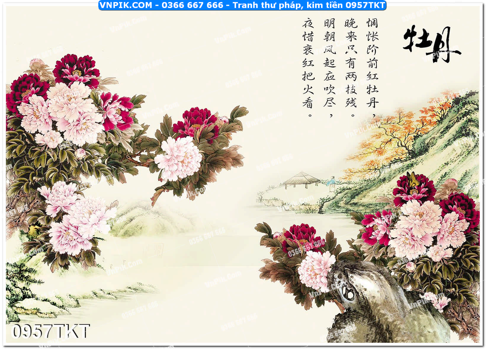 Tranh Thư Pháp – Kim Tiền 0957TKT