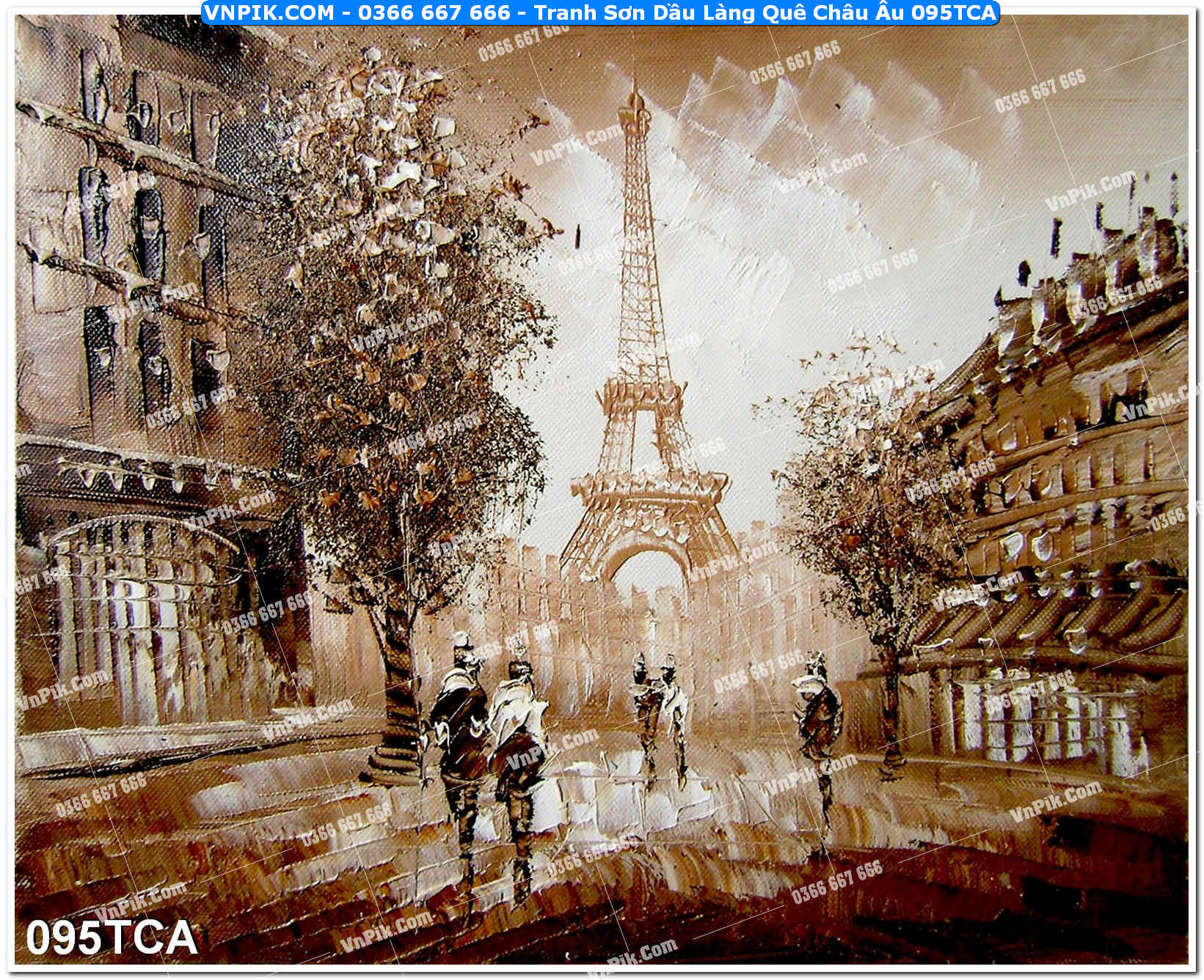 Tranh Sơn Dầu Làng Quê Châu Âu (095TCA)