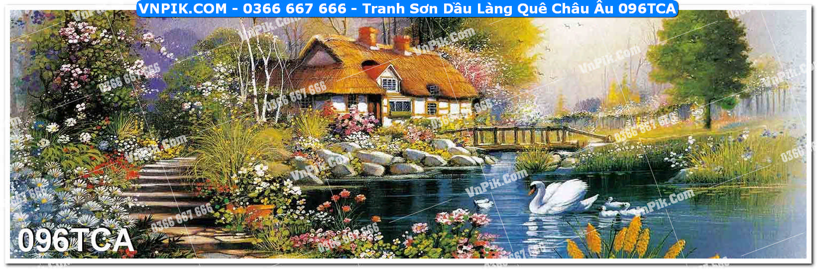 Tranh Sơn Dầu Làng Quê Châu Âu (096TCA)