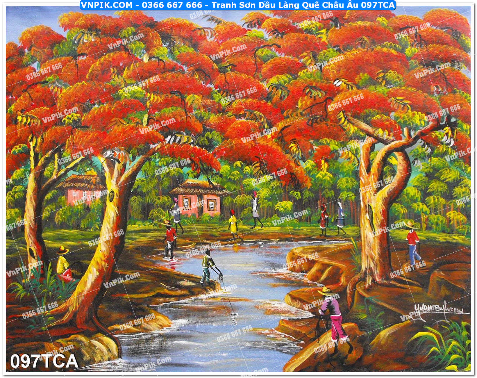 Tranh Sơn Dầu Làng Quê Châu Âu (097TCA)