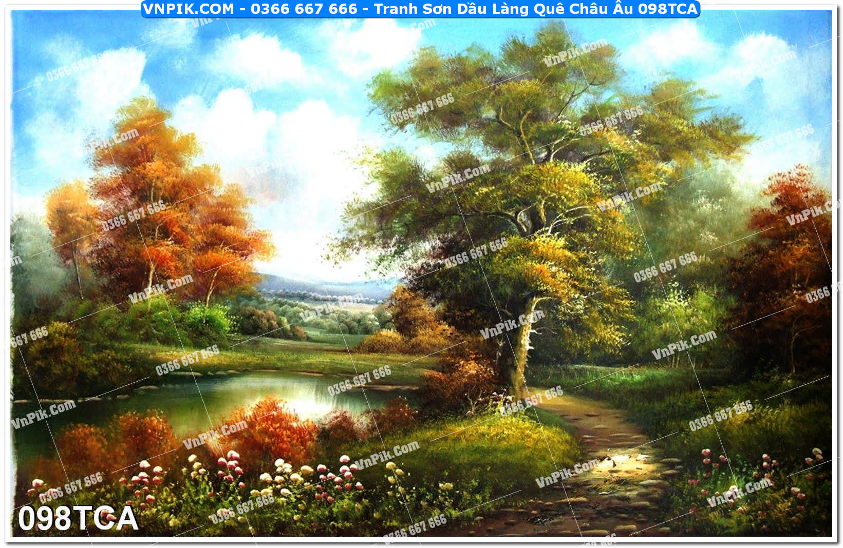 Tranh Sơn Dầu Làng Quê Châu Âu (098TCA)