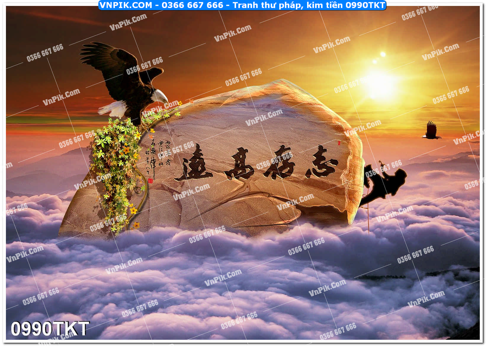 Tranh Thư Pháp – Kim Tiền 0990TKT