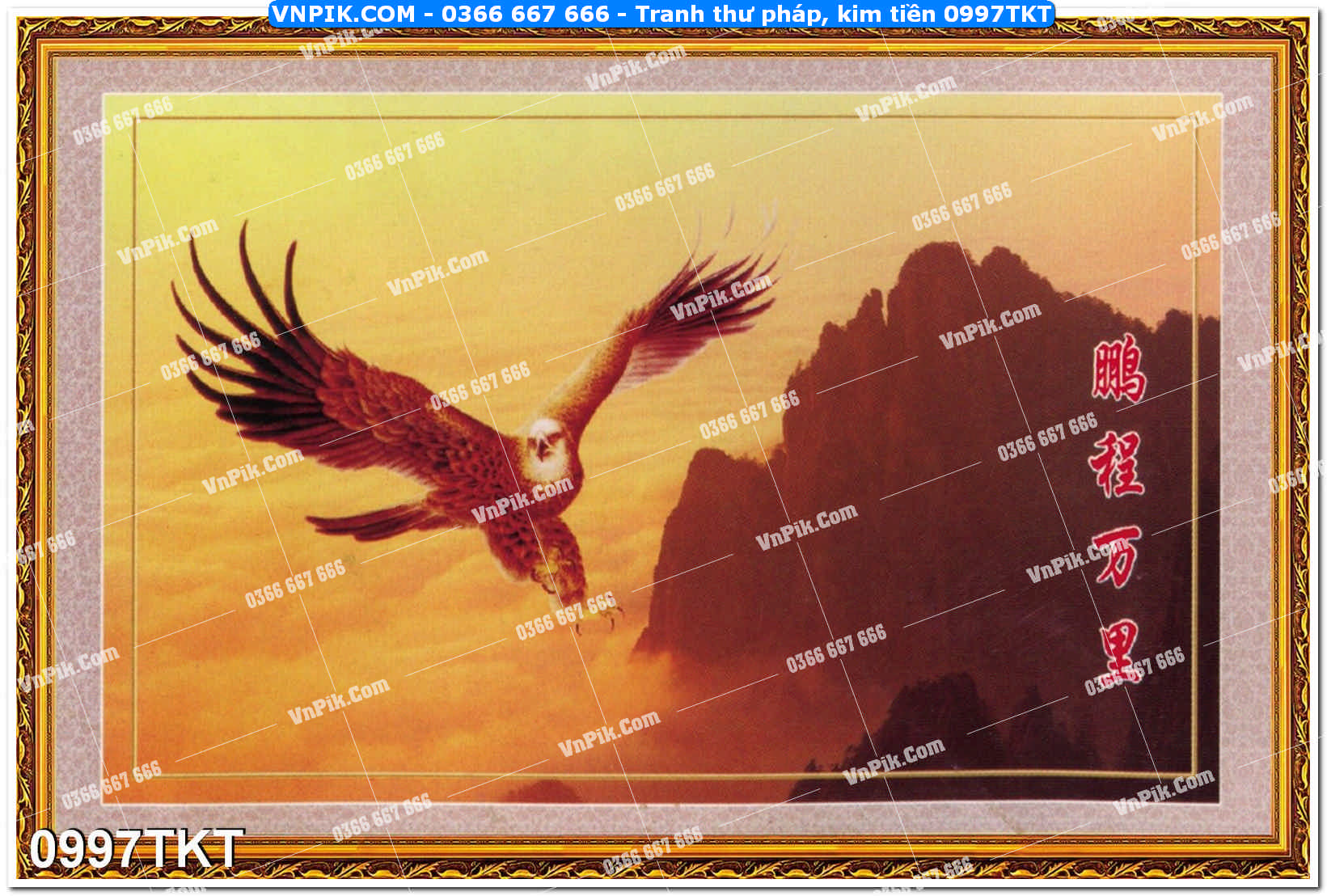 Tranh Thư Pháp – Kim Tiền 0997TKT