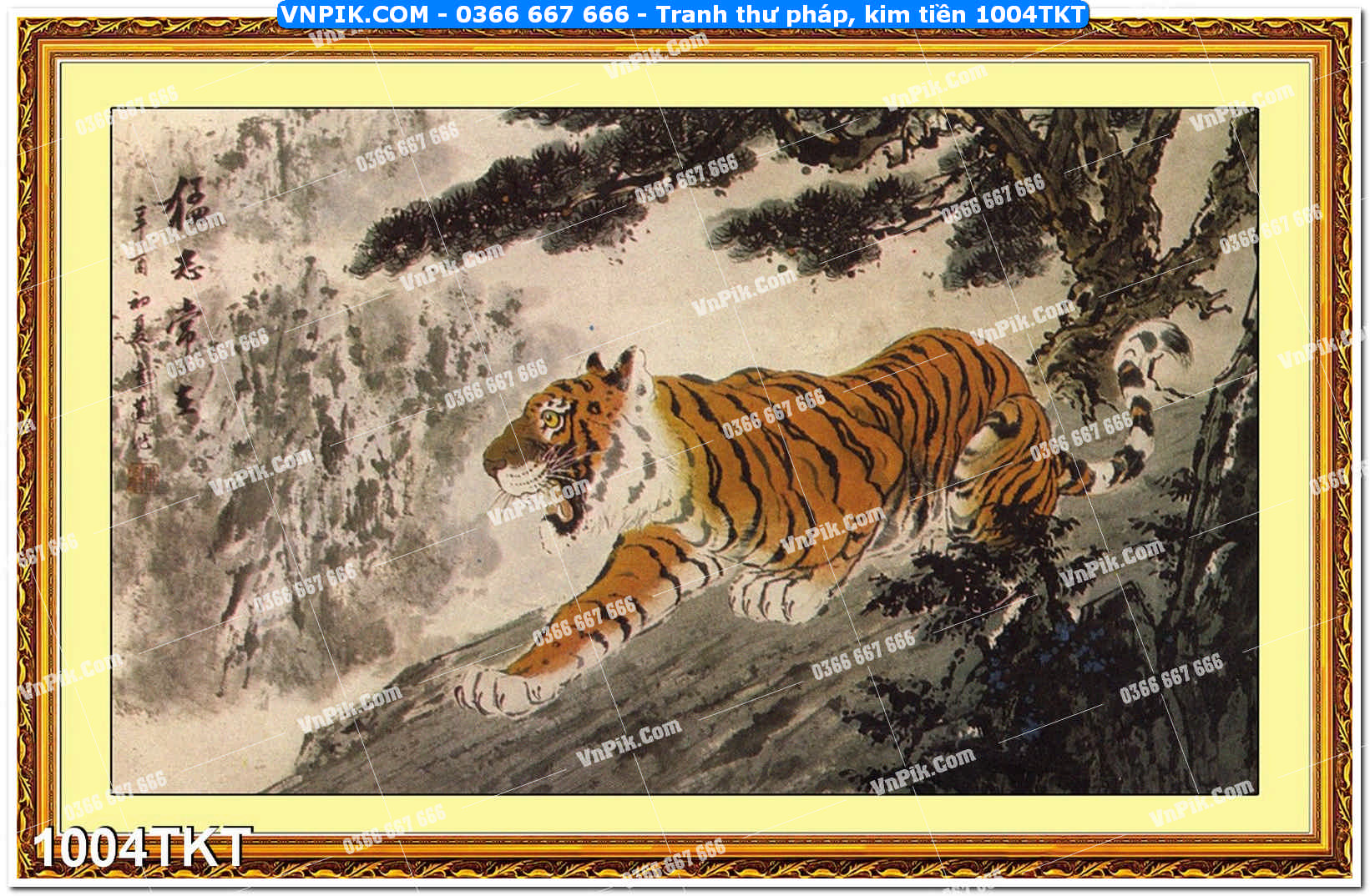 Tranh Thư Pháp – Kim Tiền 1004TKT