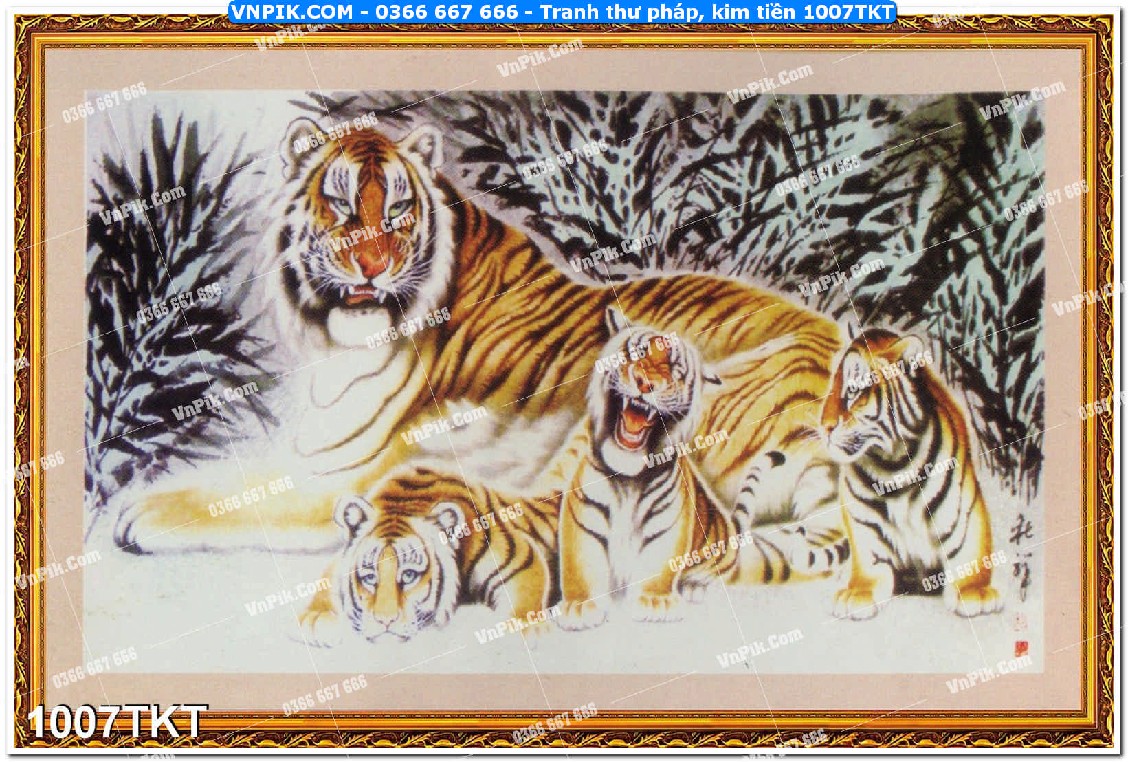 Tranh Thư Pháp – Kim Tiền 1007TKT