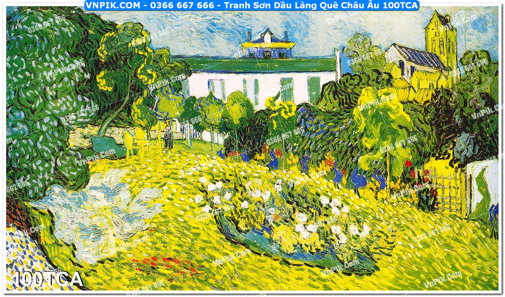 Tranh Sơn Dầu Làng Quê Châu Âu (100TCA)