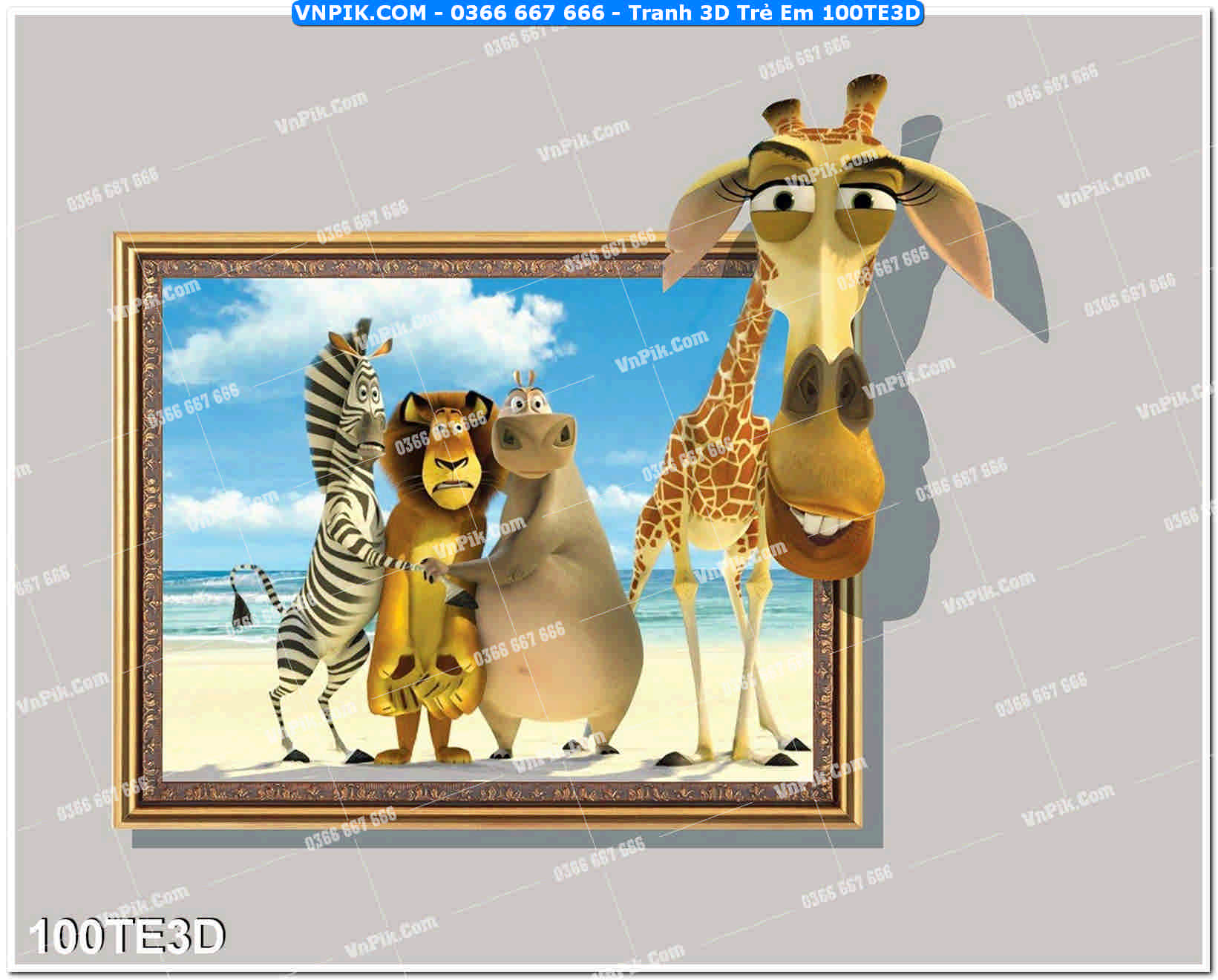 Tranh 3D Trẻ Em 100TE3D