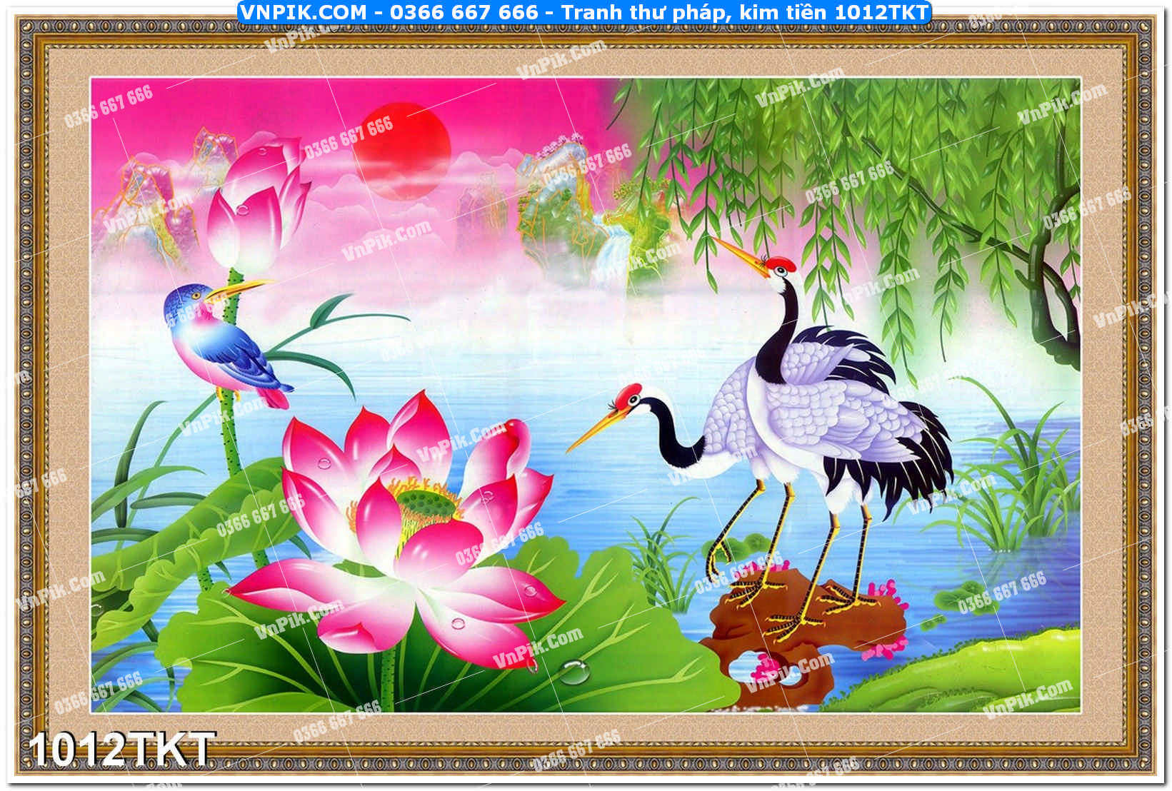 Tranh Thư Pháp – Kim Tiền 1012TKT