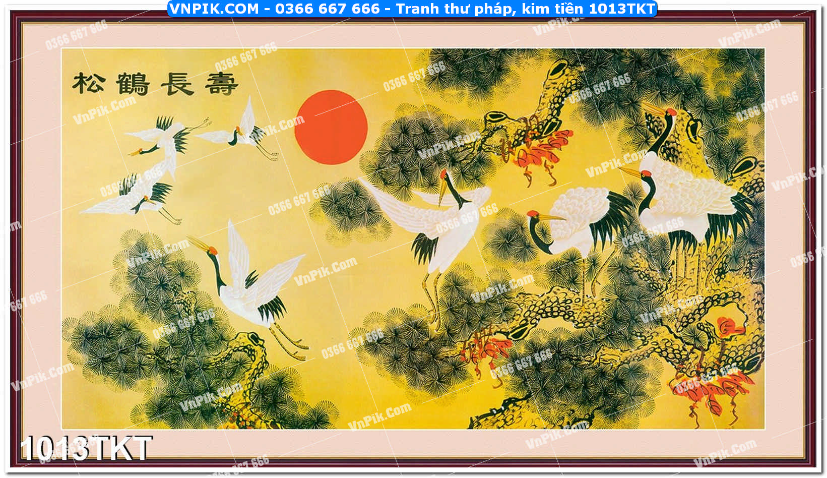 Tranh Thư Pháp – Kim Tiền 1013TKT