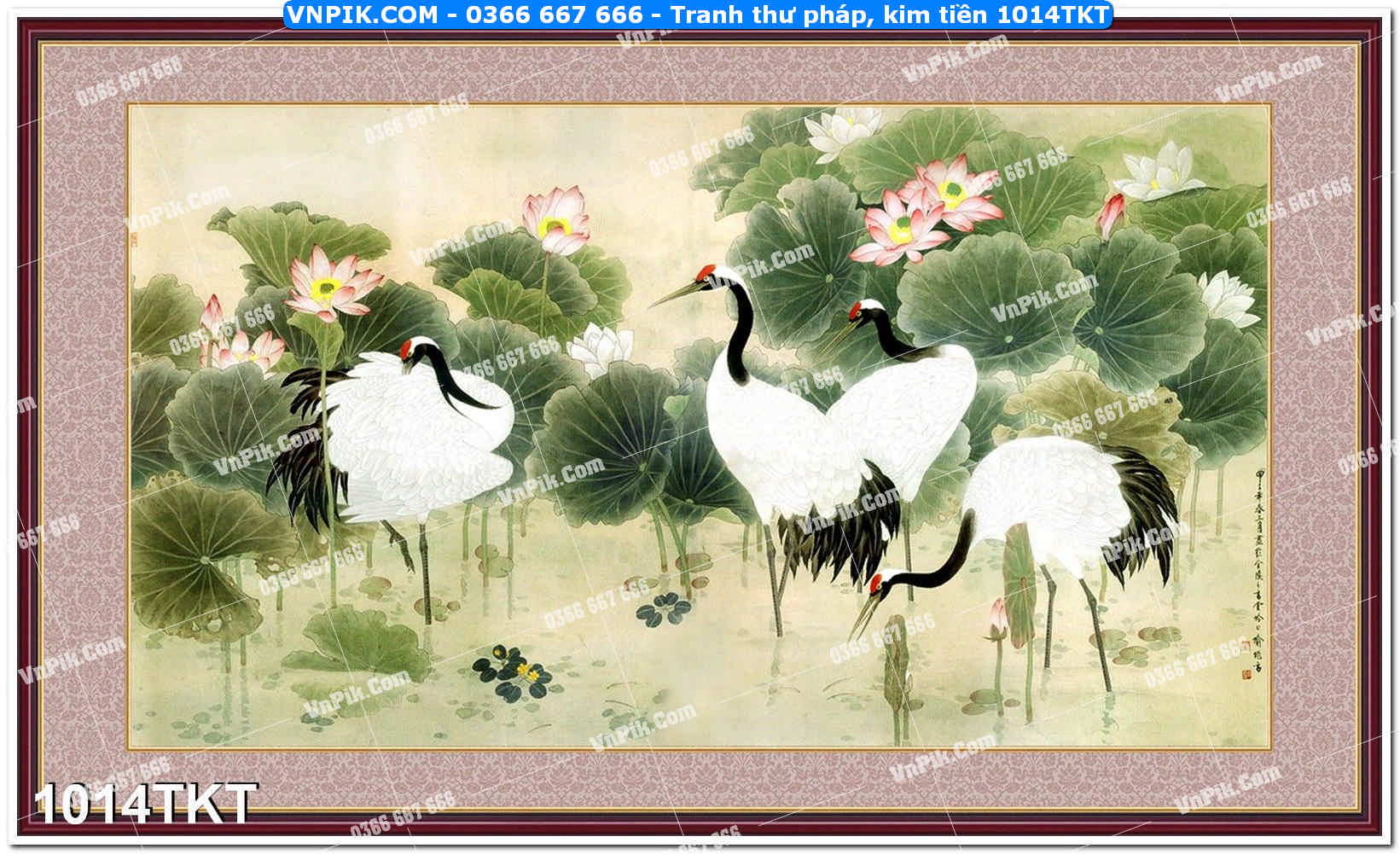 Tranh Thư Pháp – Kim Tiền 1014TKT