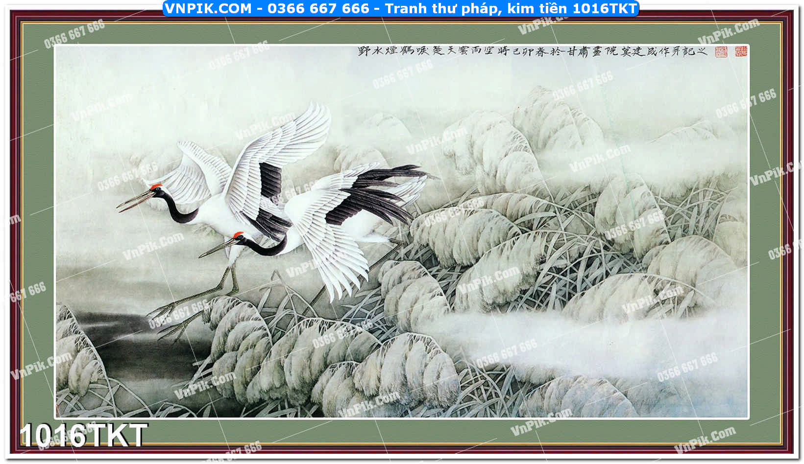 Tranh Thư Pháp – Kim Tiền 1016TKT