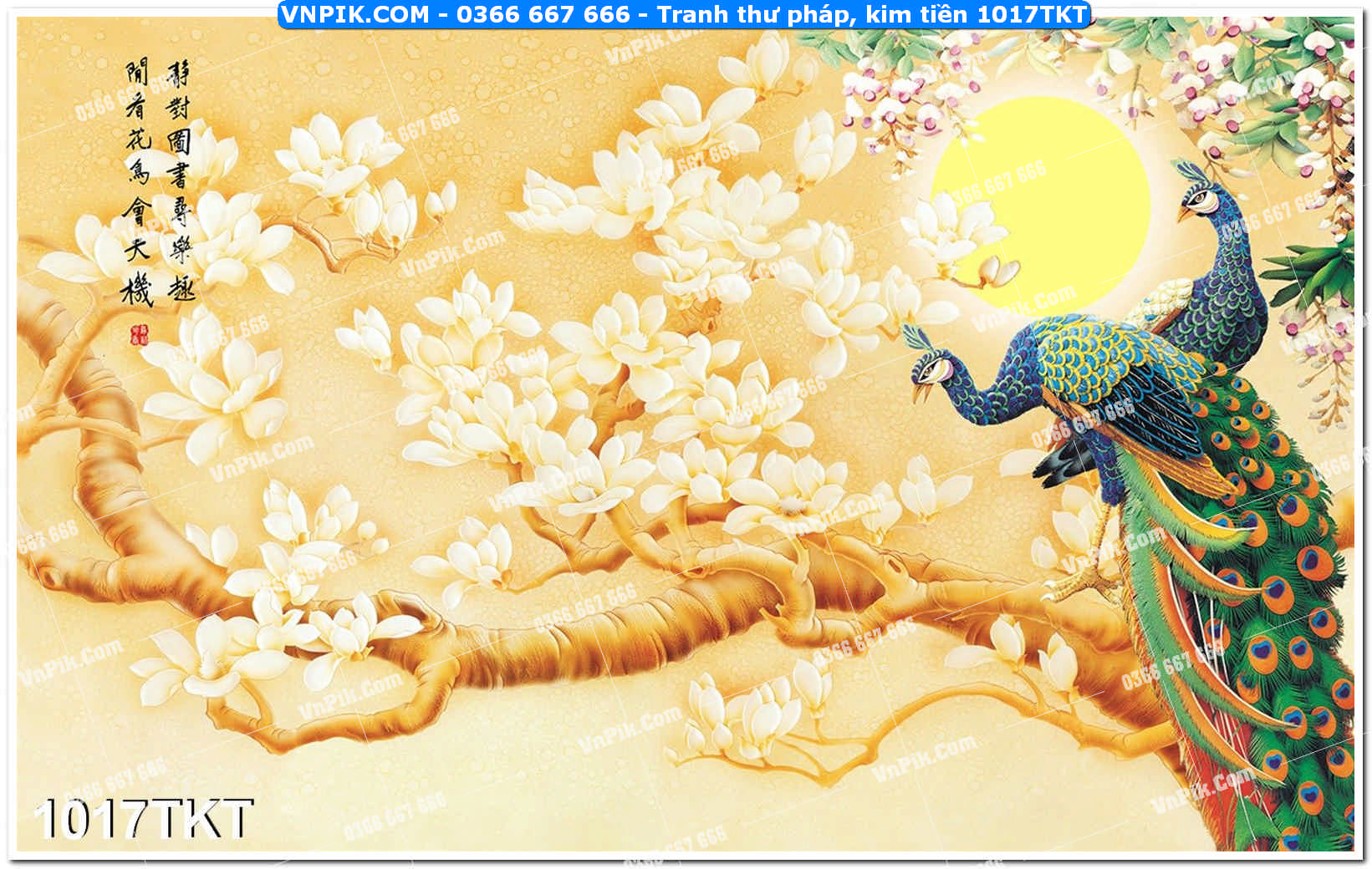 Tranh Thư Pháp – Kim Tiền 1017TKT