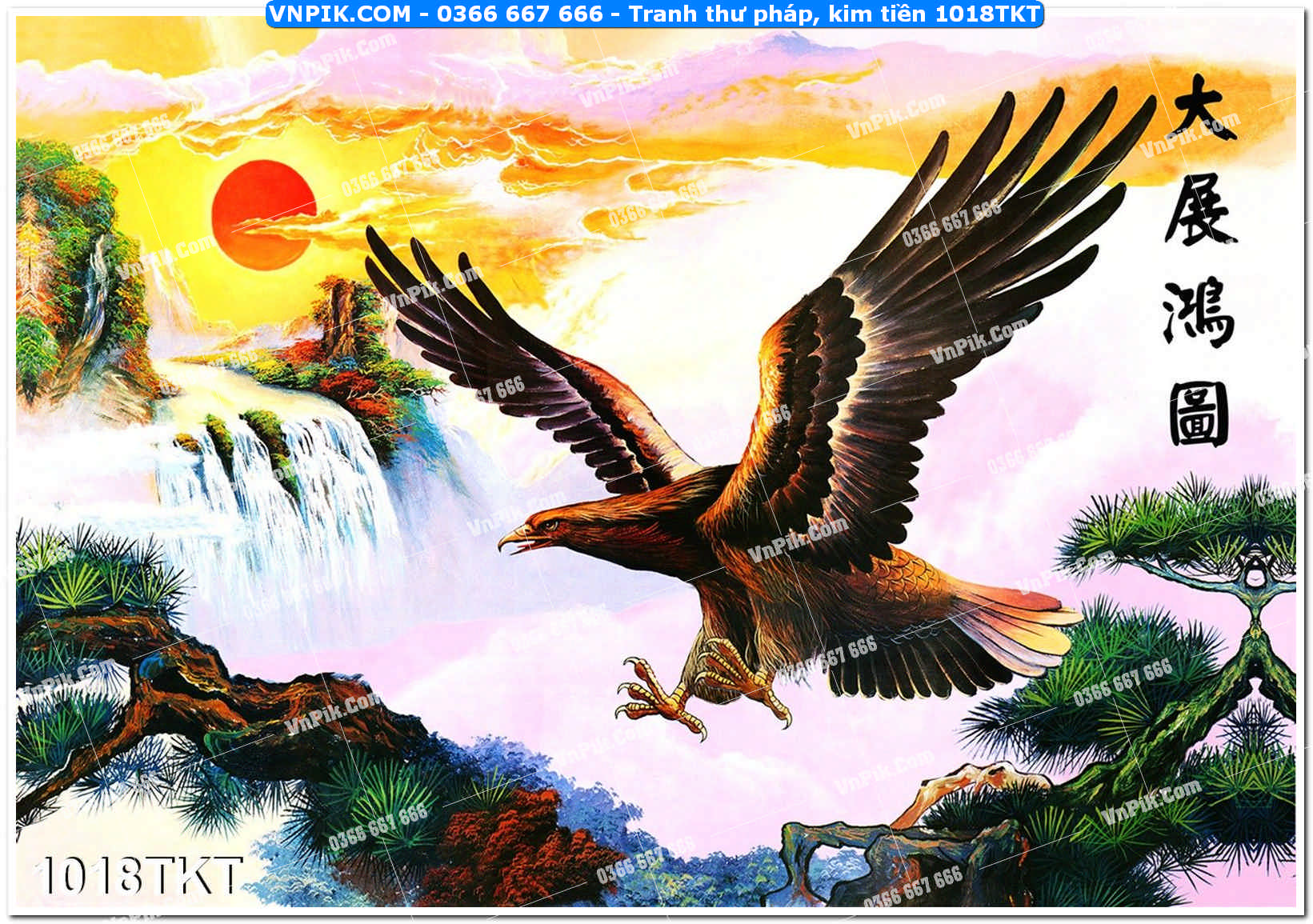 Tranh Thư Pháp – Kim Tiền 1018TKT