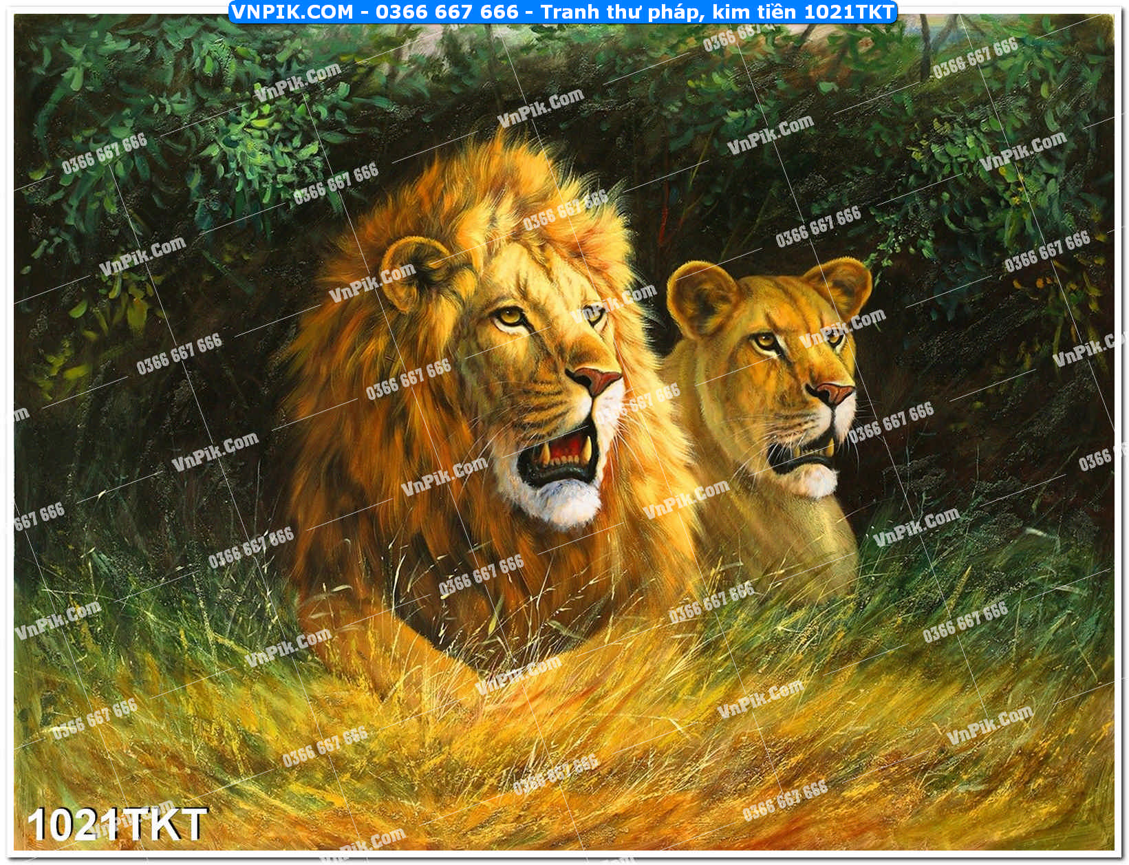 Tranh Thư Pháp – Kim Tiền 1021TKT