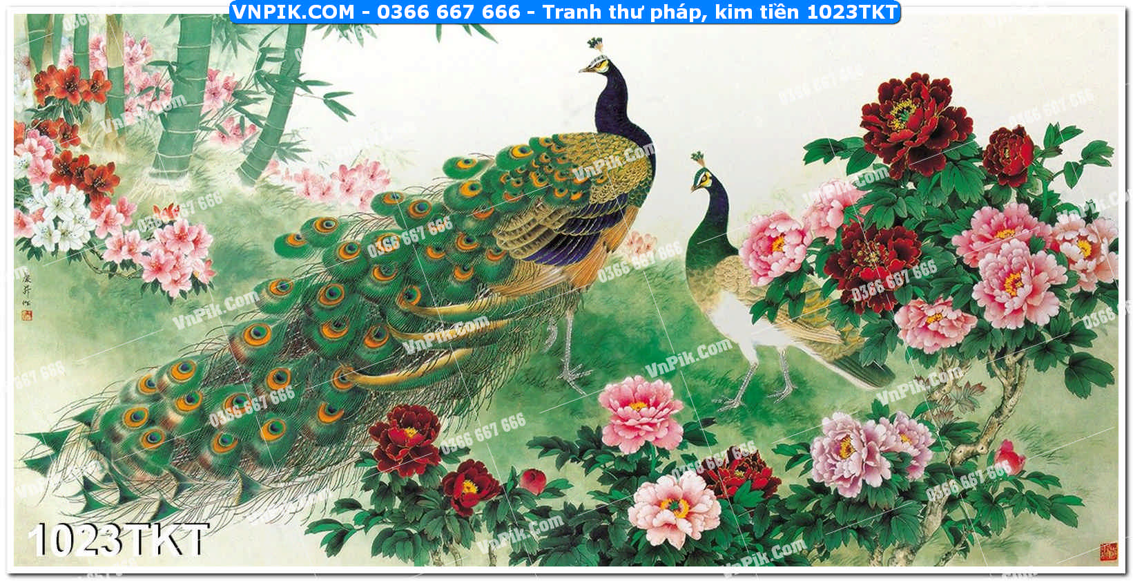 Tranh Thư Pháp – Kim Tiền 1023TKT