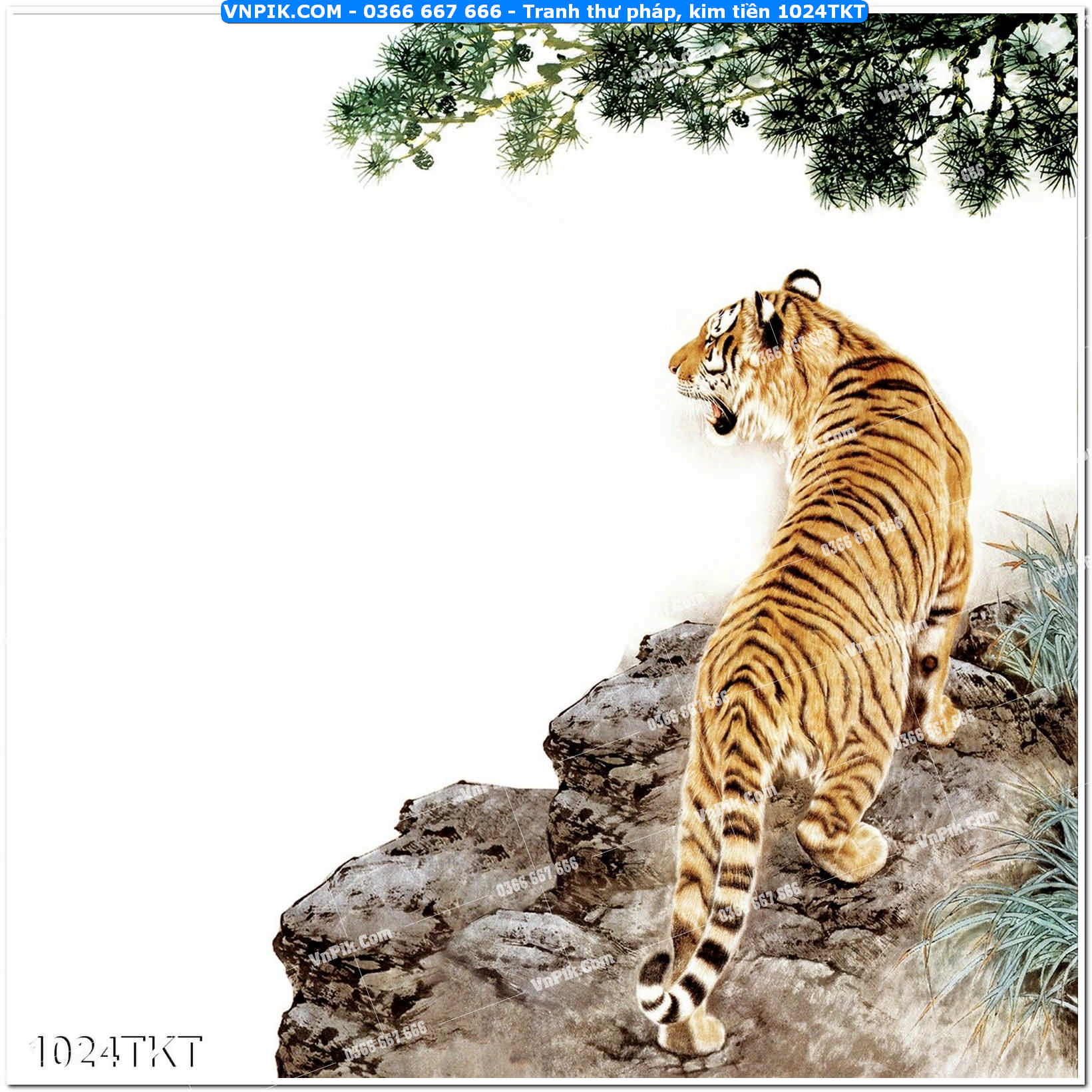 Tranh Thư Pháp – Kim Tiền 1024TKT