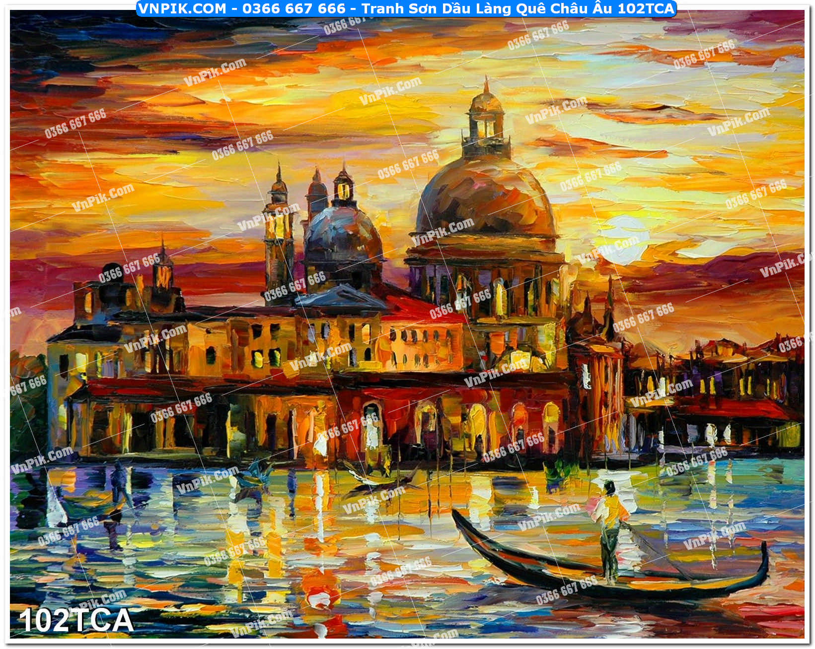 Tranh Sơn Dầu Làng Quê Châu Âu (102TCA)