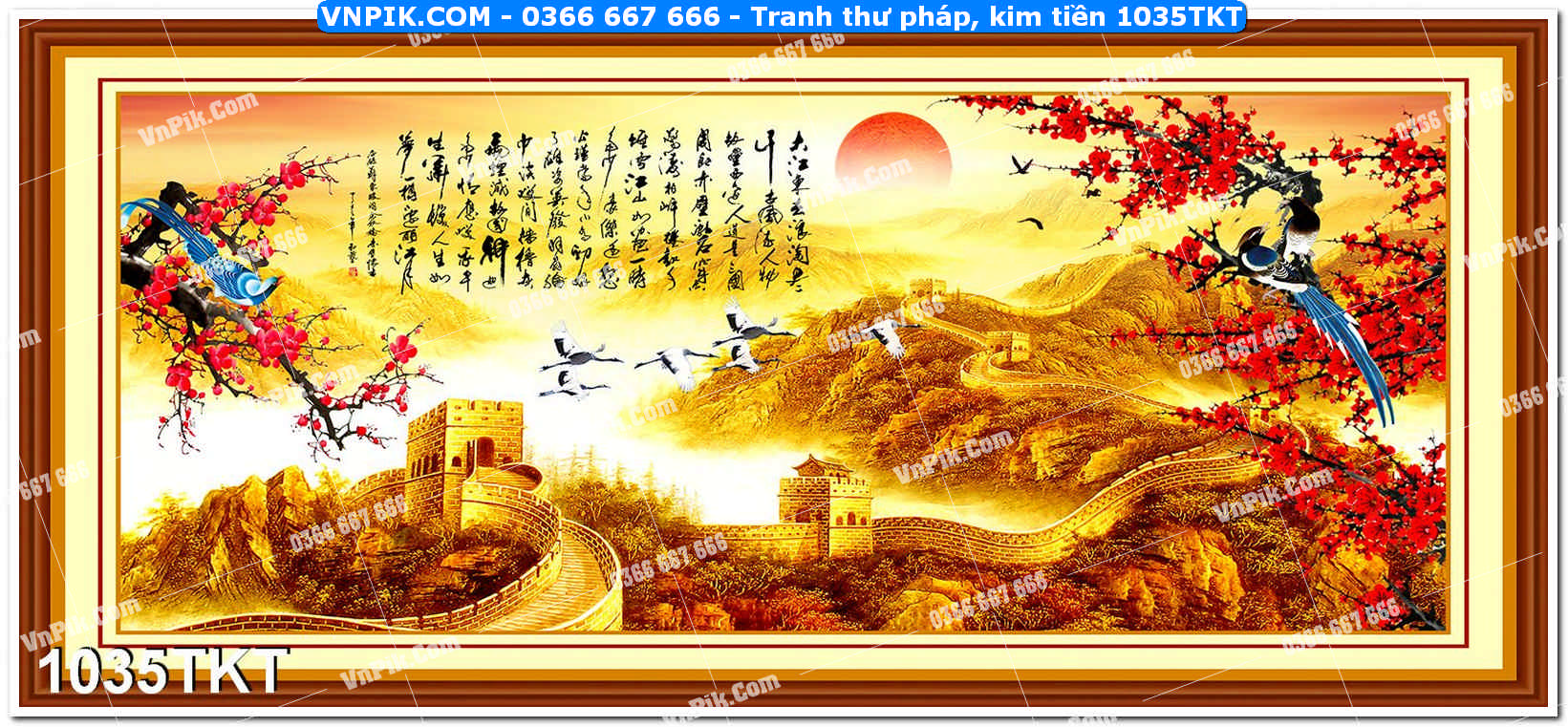 Tranh Thư Pháp – Kim Tiền 1035TKT