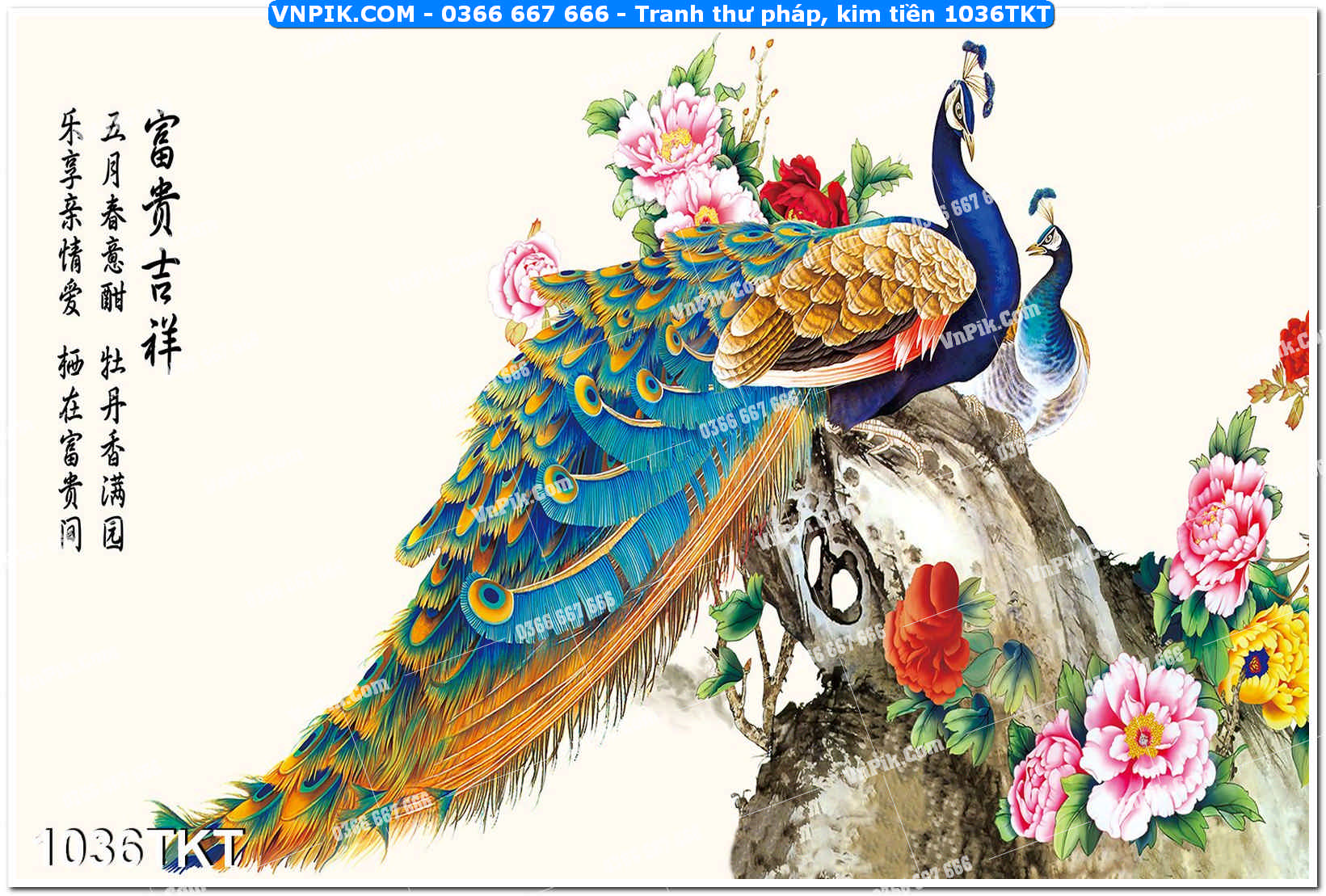 Tranh Thư Pháp – Kim Tiền 1036TKT