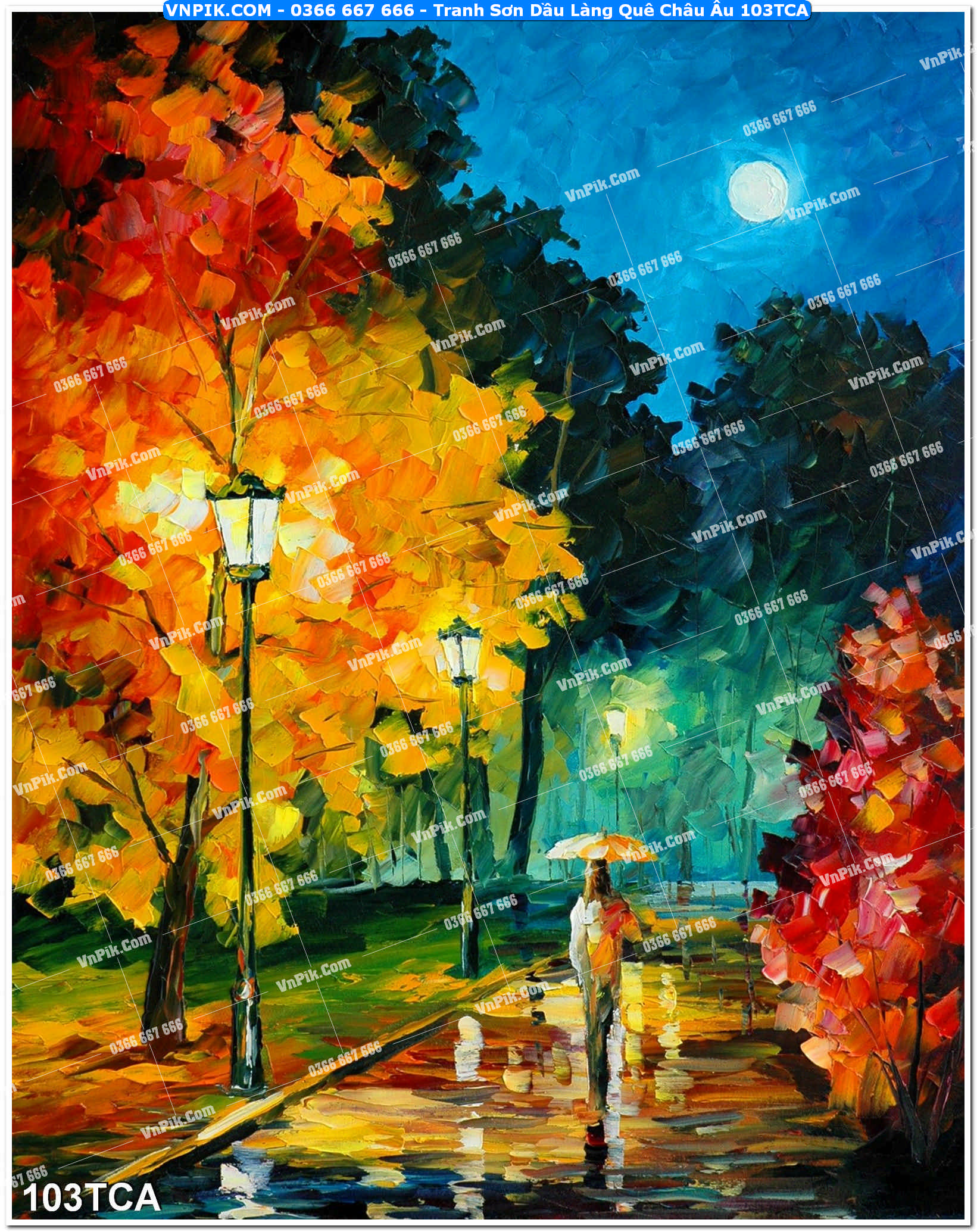 Tranh Sơn Dầu Làng Quê Châu Âu (103TCA)