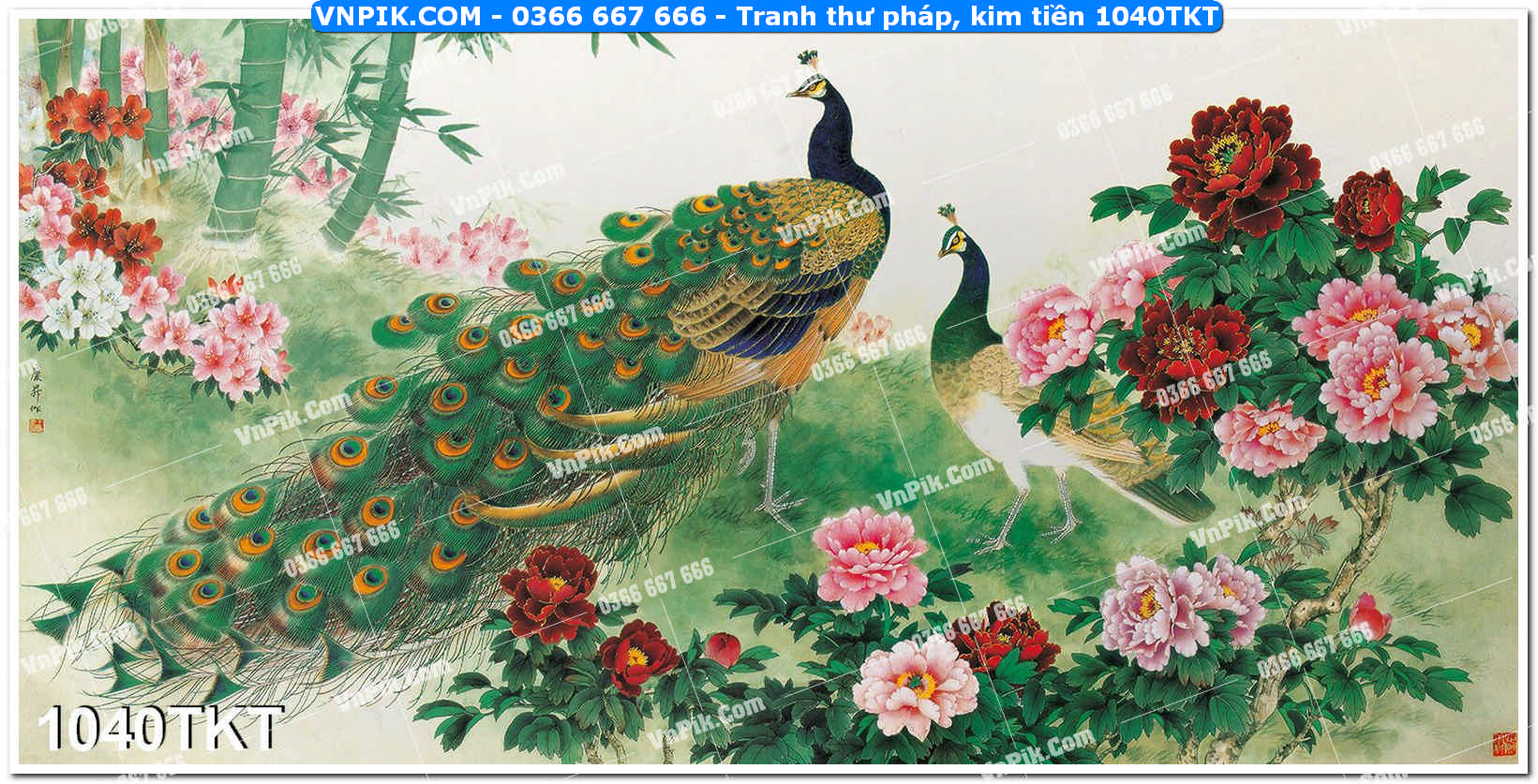 Tranh Thư Pháp – Kim Tiền 1040TKT
