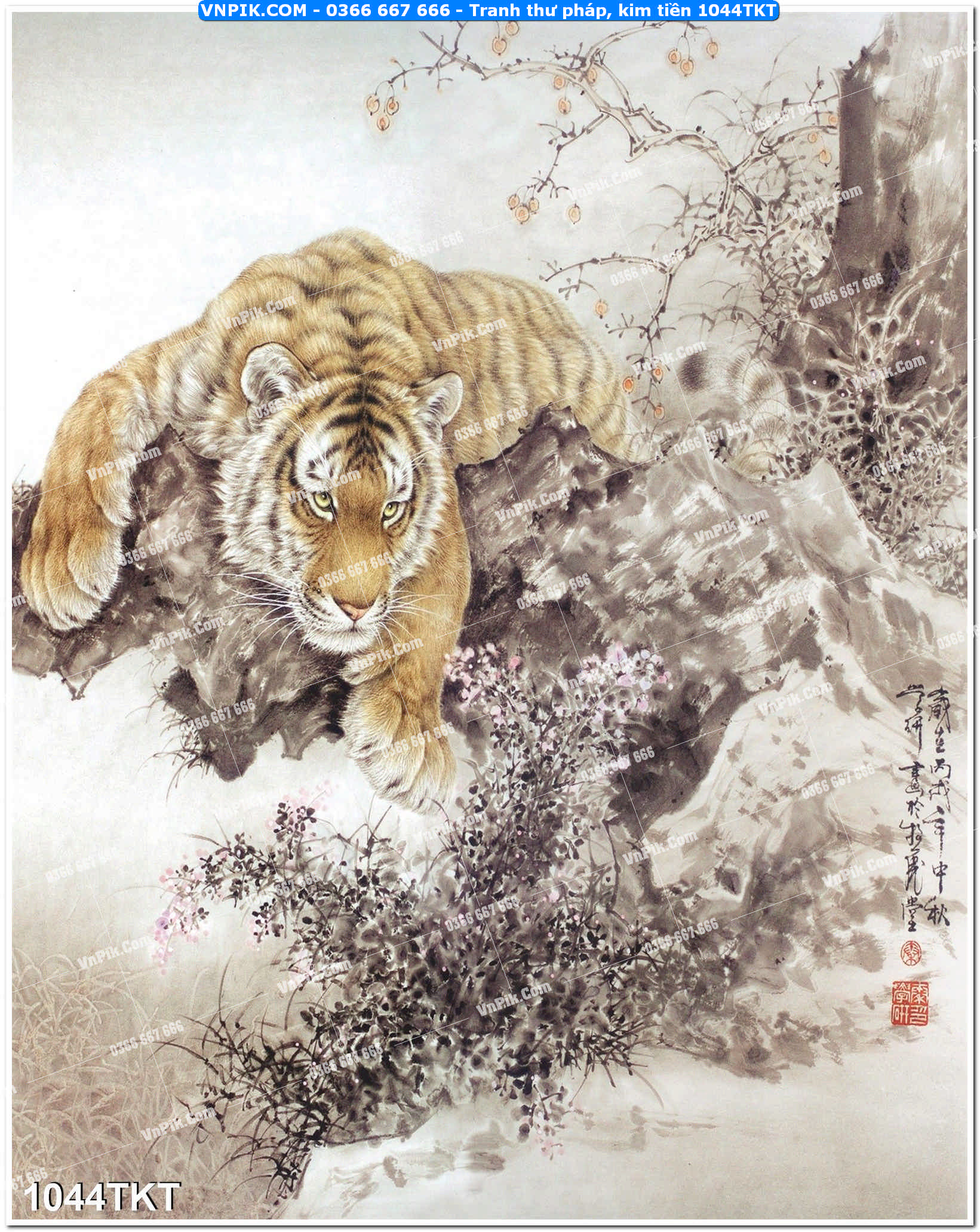 Tranh Thư Pháp – Kim Tiền 1044TKT