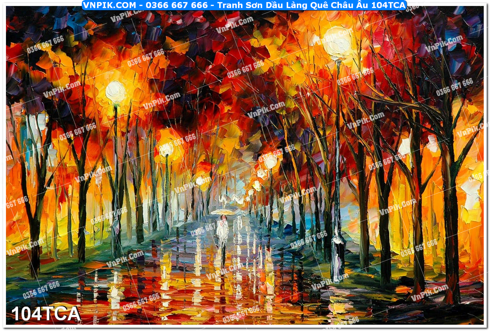 Tranh Sơn Dầu Làng Quê Châu Âu (104TCA)