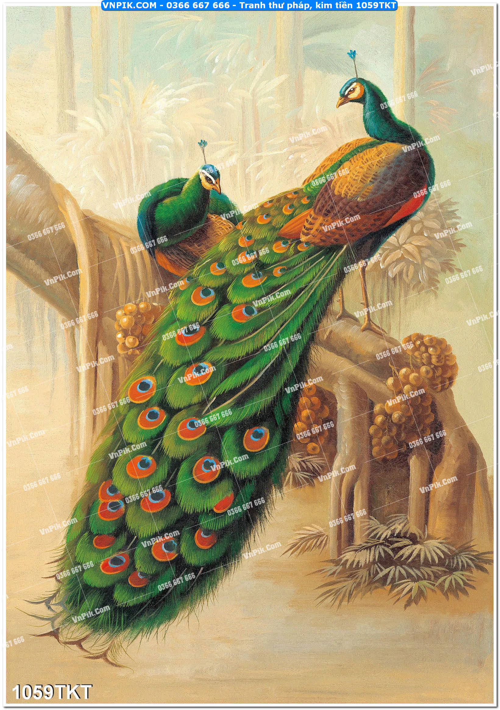 Tranh Thư Pháp – Kim Tiền 1059TKT