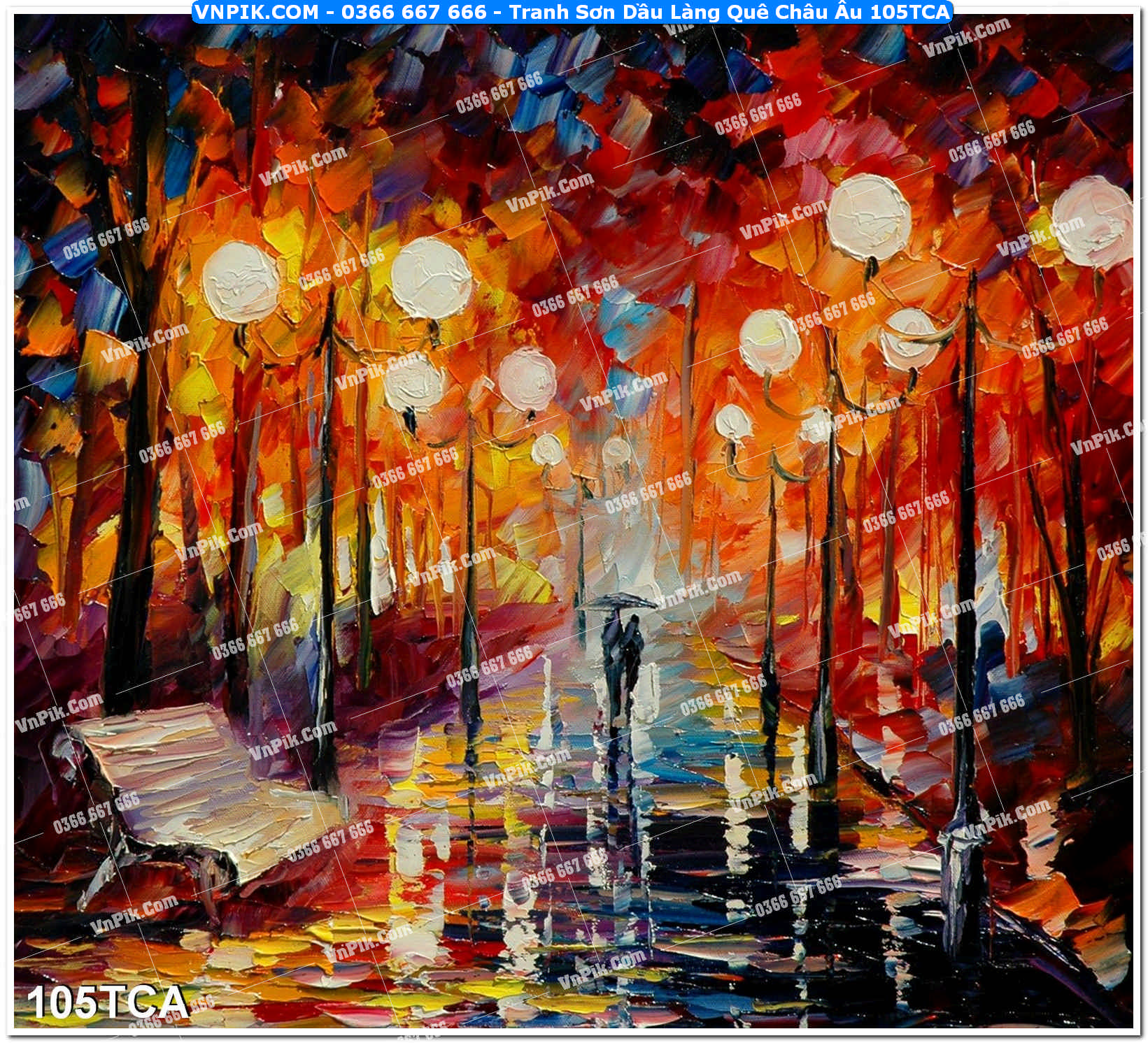 Tranh Sơn Dầu Làng Quê Châu Âu (105TCA)