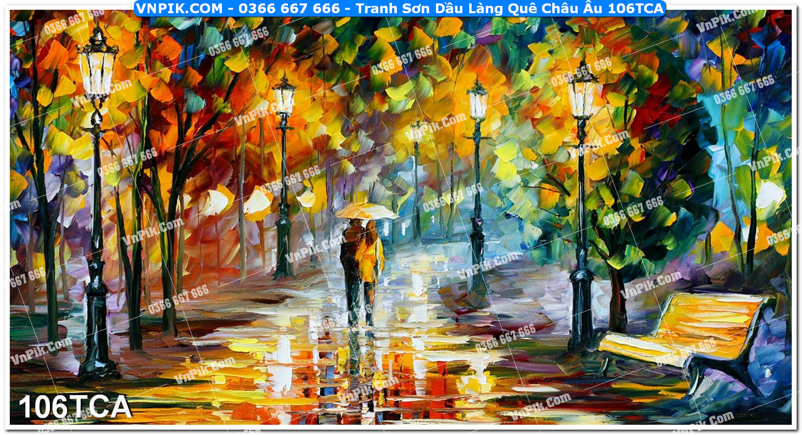 Tranh Sơn Dầu Làng Quê Châu Âu (106TCA)