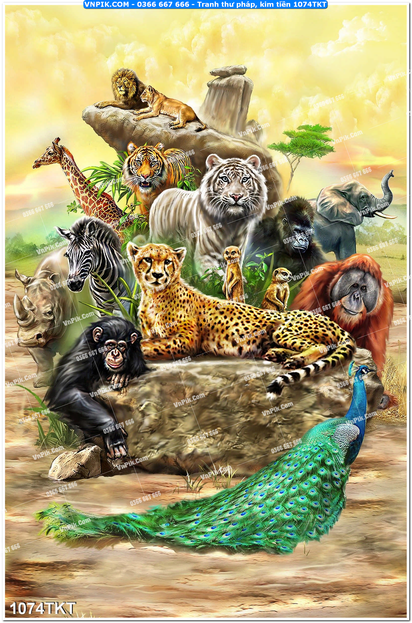 Tranh Thư Pháp – Kim Tiền 1074TKT