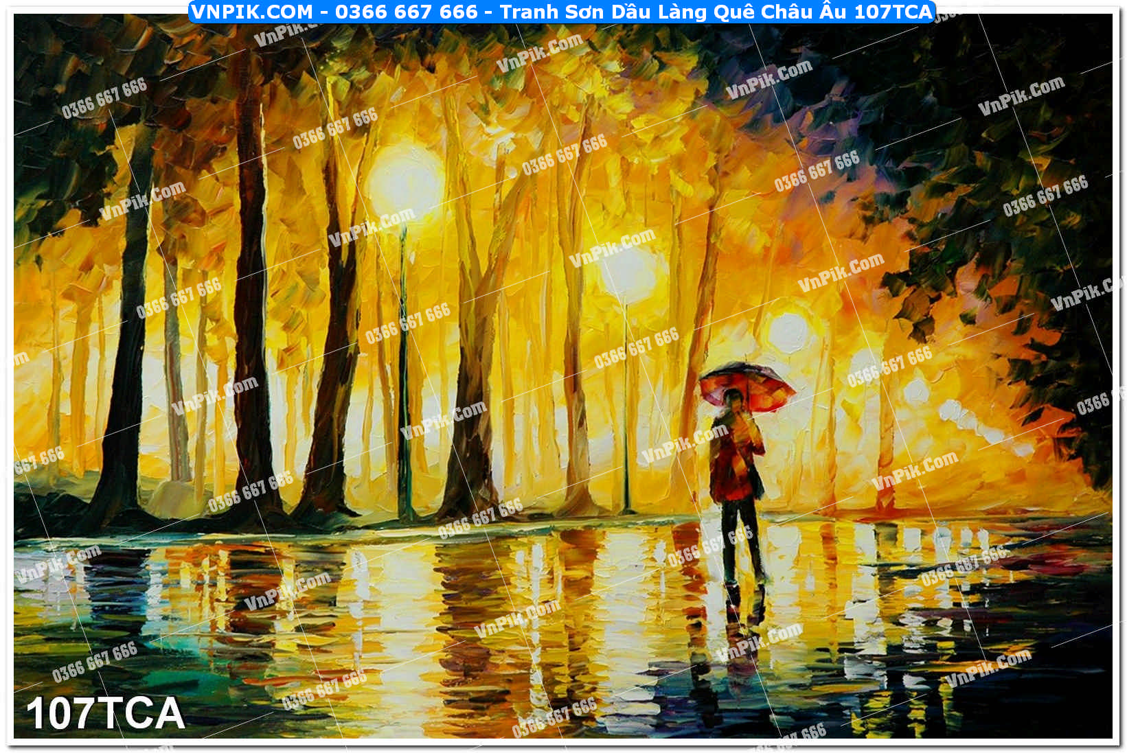 Tranh Sơn Dầu Làng Quê Châu Âu (107TCA)