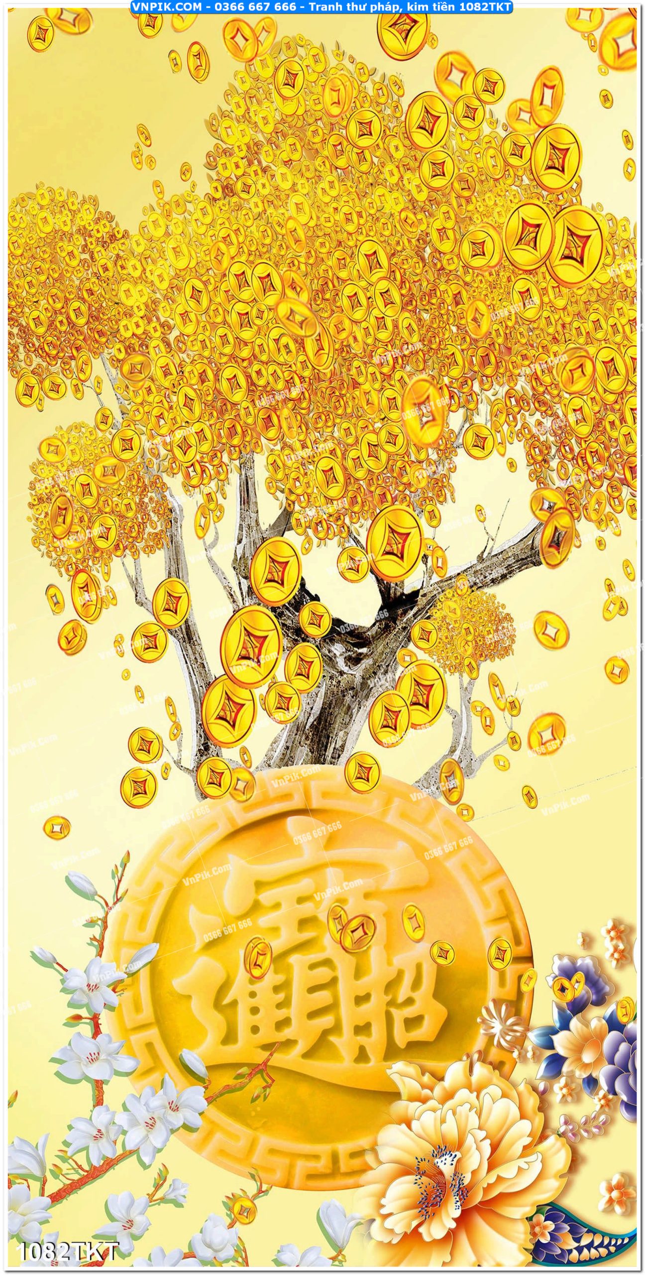 Tranh Thư Pháp – Kim Tiền 1082TKT