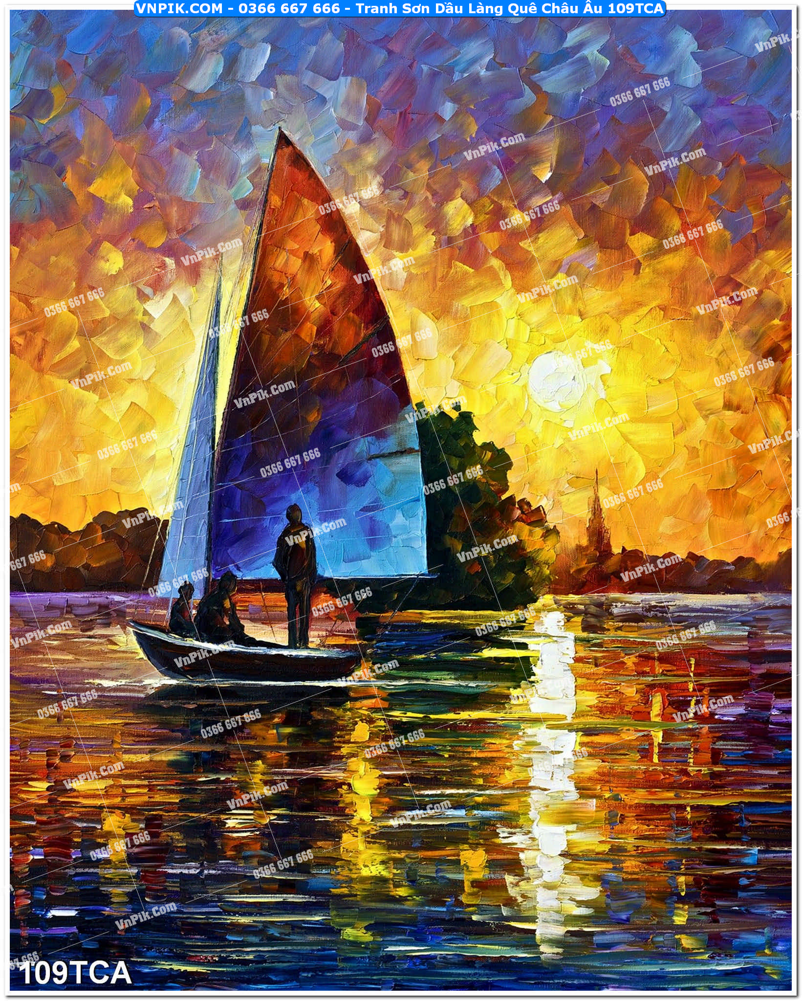 Tranh Sơn Dầu Làng Quê Châu Âu (109TCA)