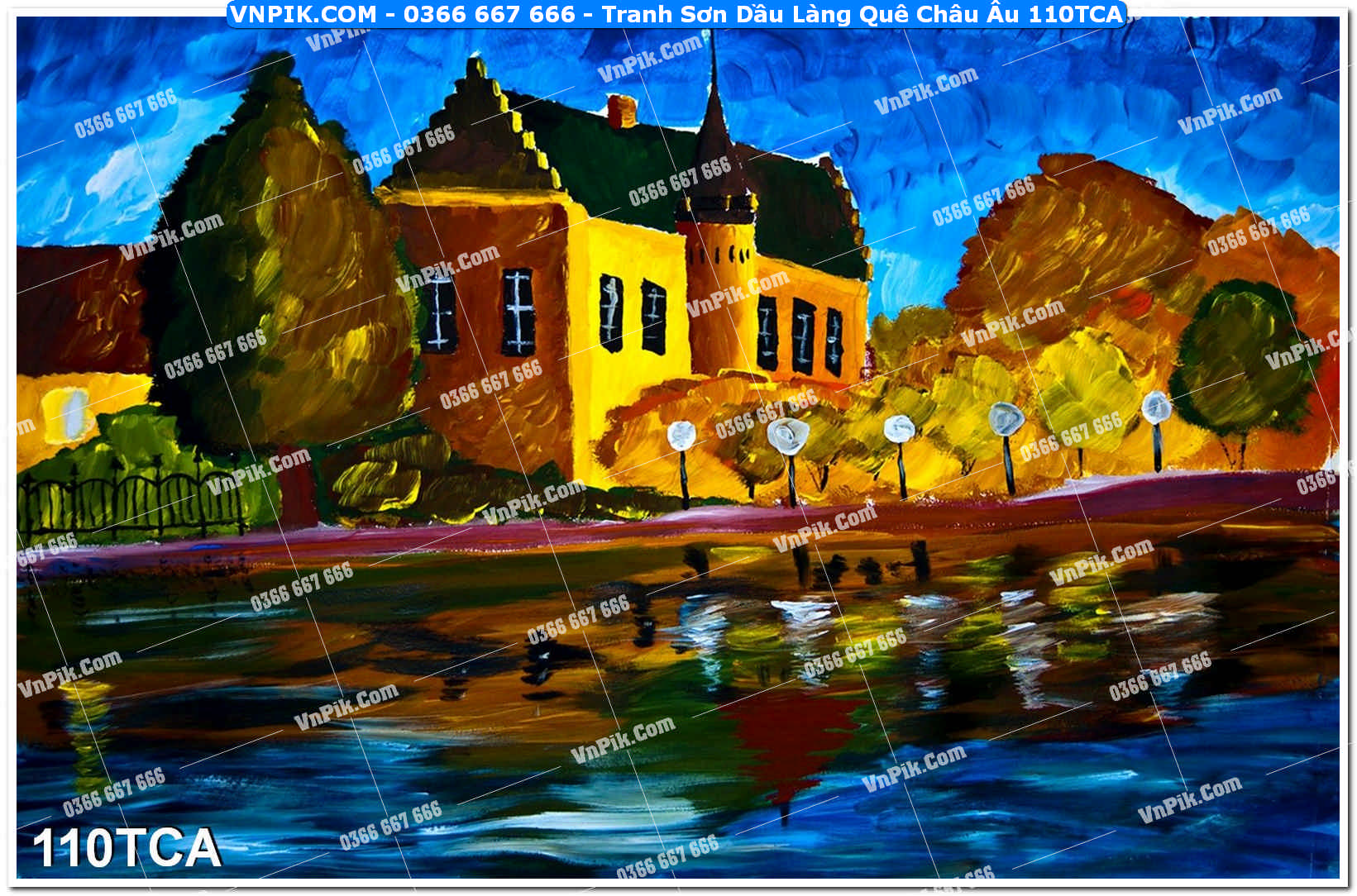 Tranh Sơn Dầu Làng Quê Châu Âu (110TCA)