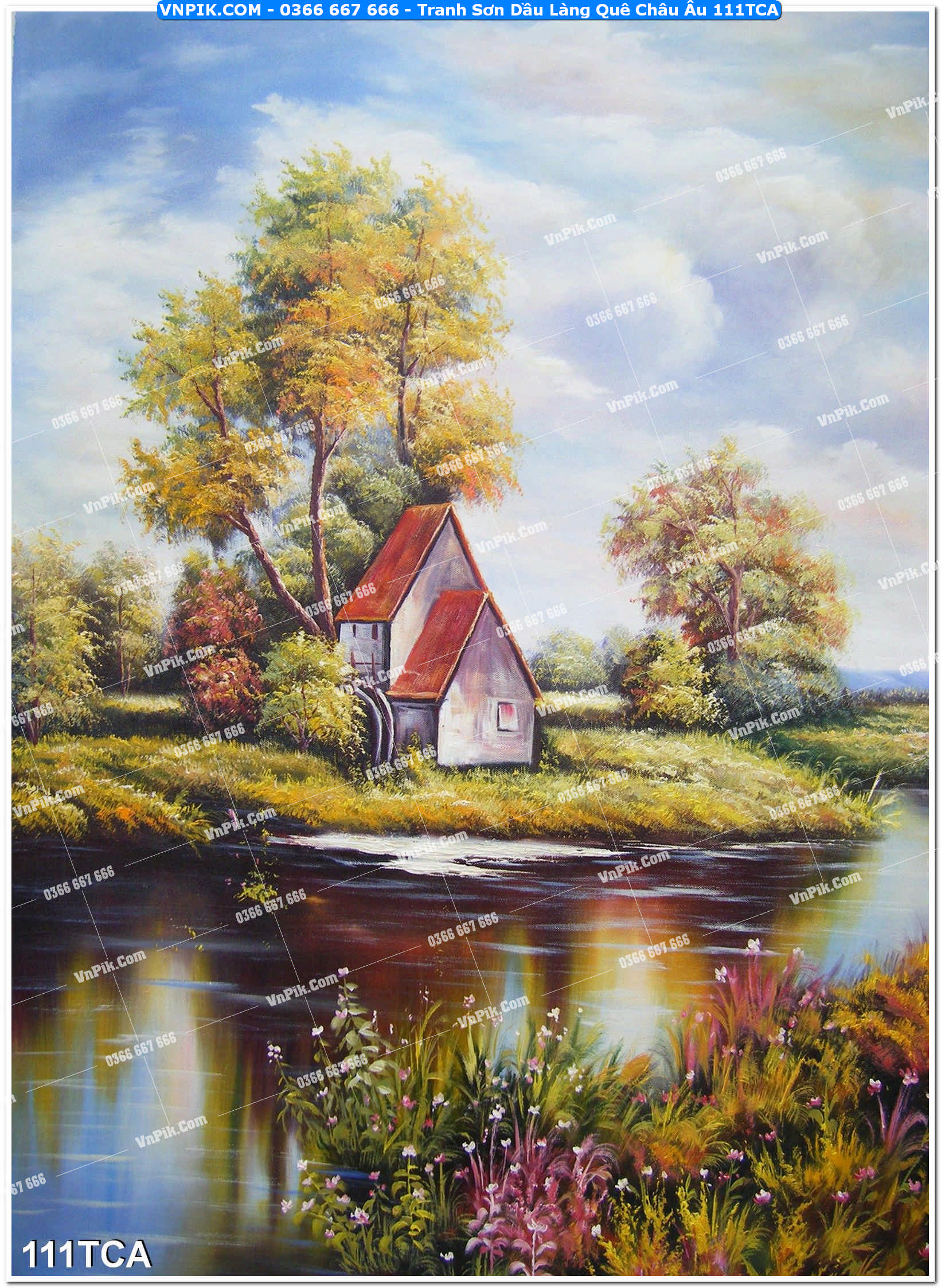 Tranh Sơn Dầu Làng Quê Châu Âu (111TCA)