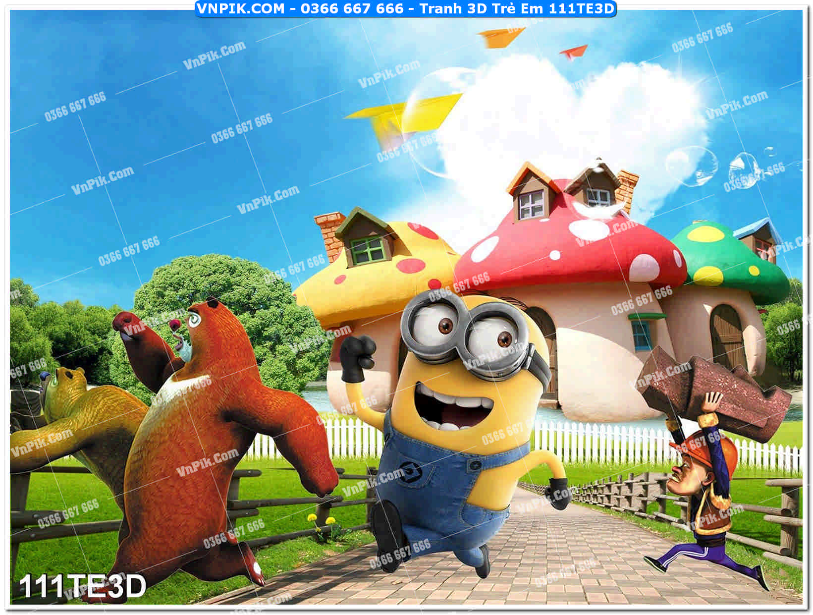 Tranh 3D Trẻ Em 111TE3D