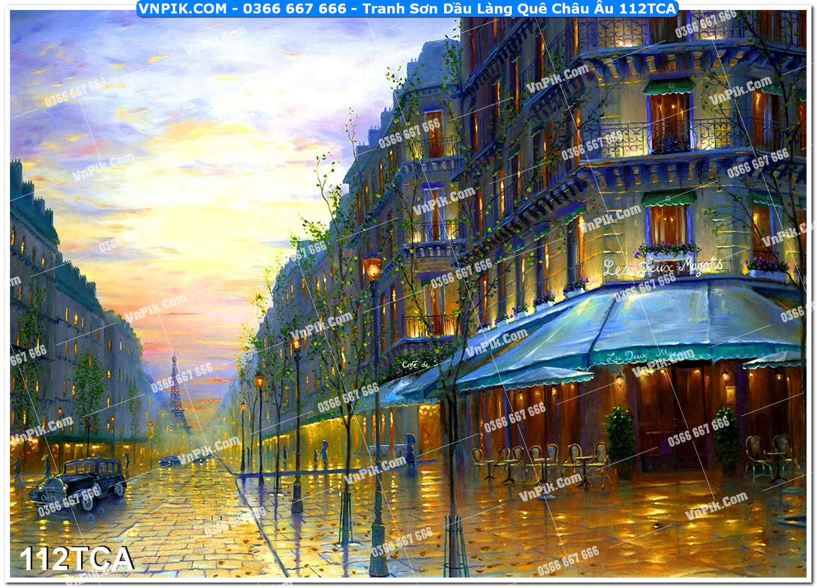 Tranh Sơn Dầu Làng Quê Châu Âu (112TCA)