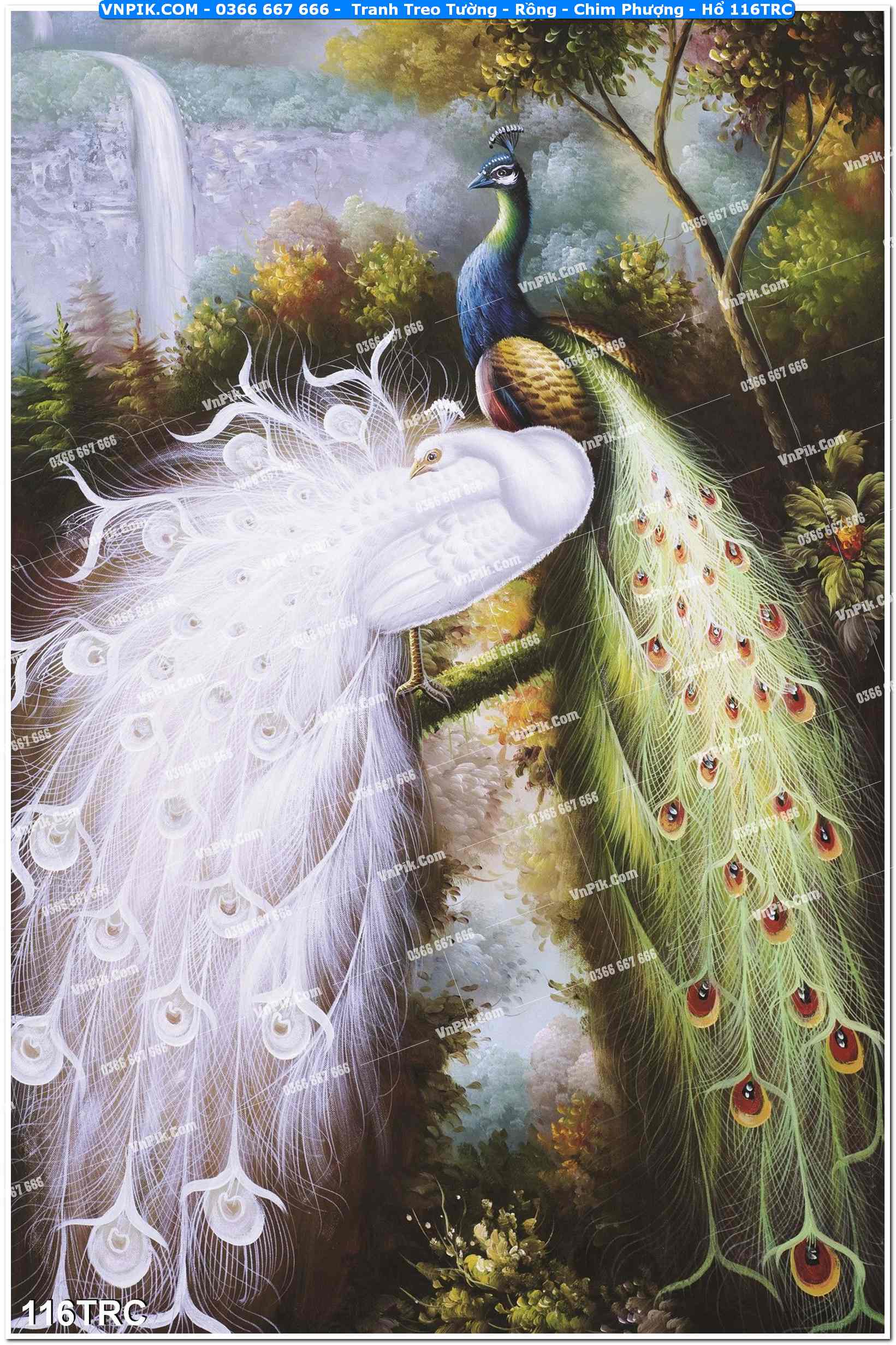Tranh Treo Tường – Rồng – Chim Phượng – Hổ 116TRC