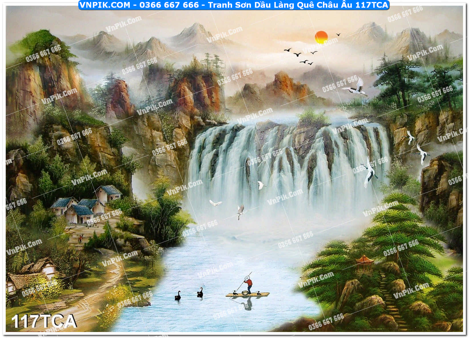 Tranh Sơn Dầu Làng Quê Châu Âu (117TCA)