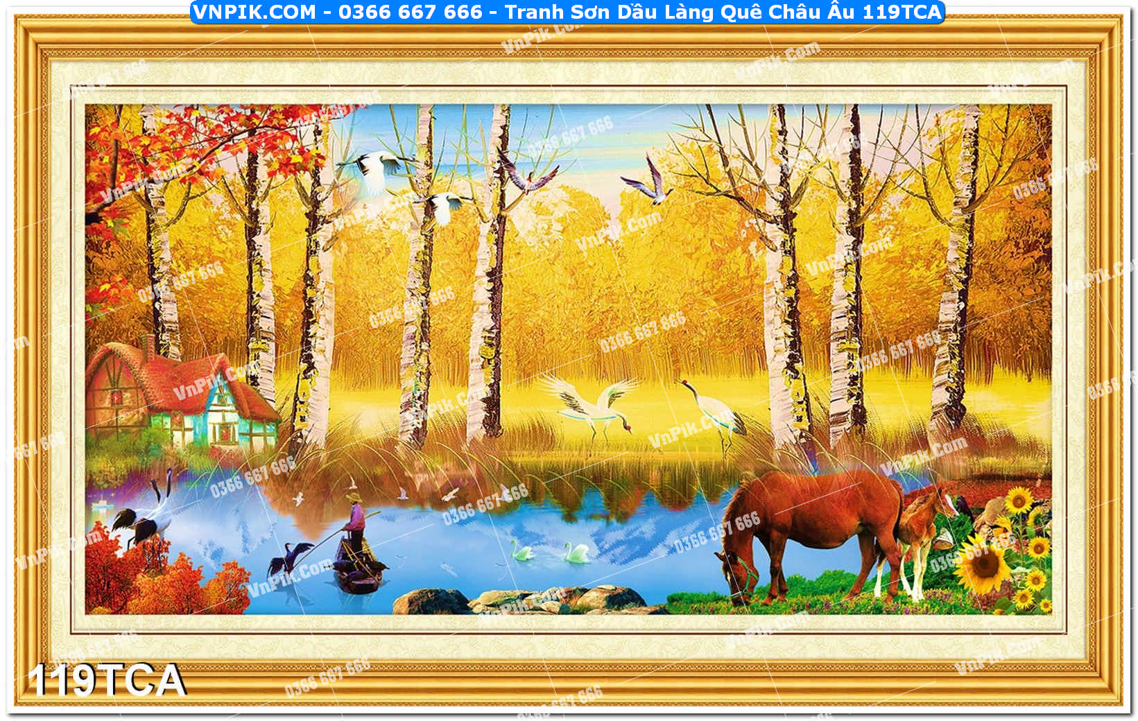 Tranh Sơn Dầu Làng Quê Châu Âu (119TCA)