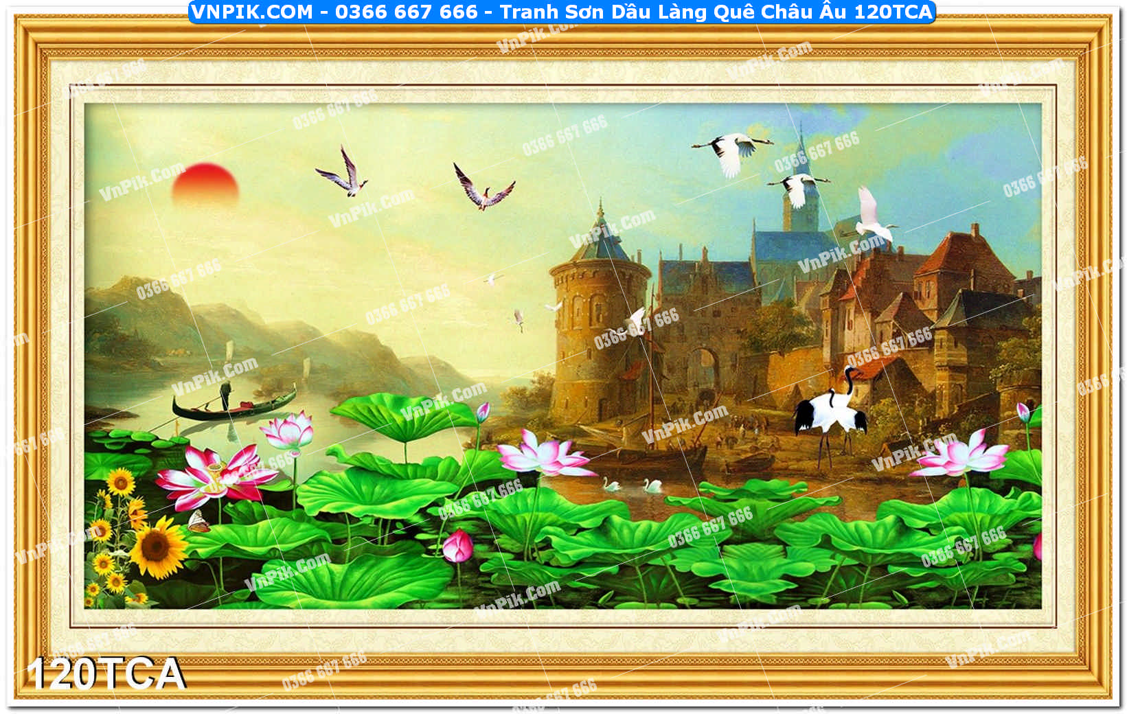 Tranh Sơn Dầu Làng Quê Châu Âu (120TCA)