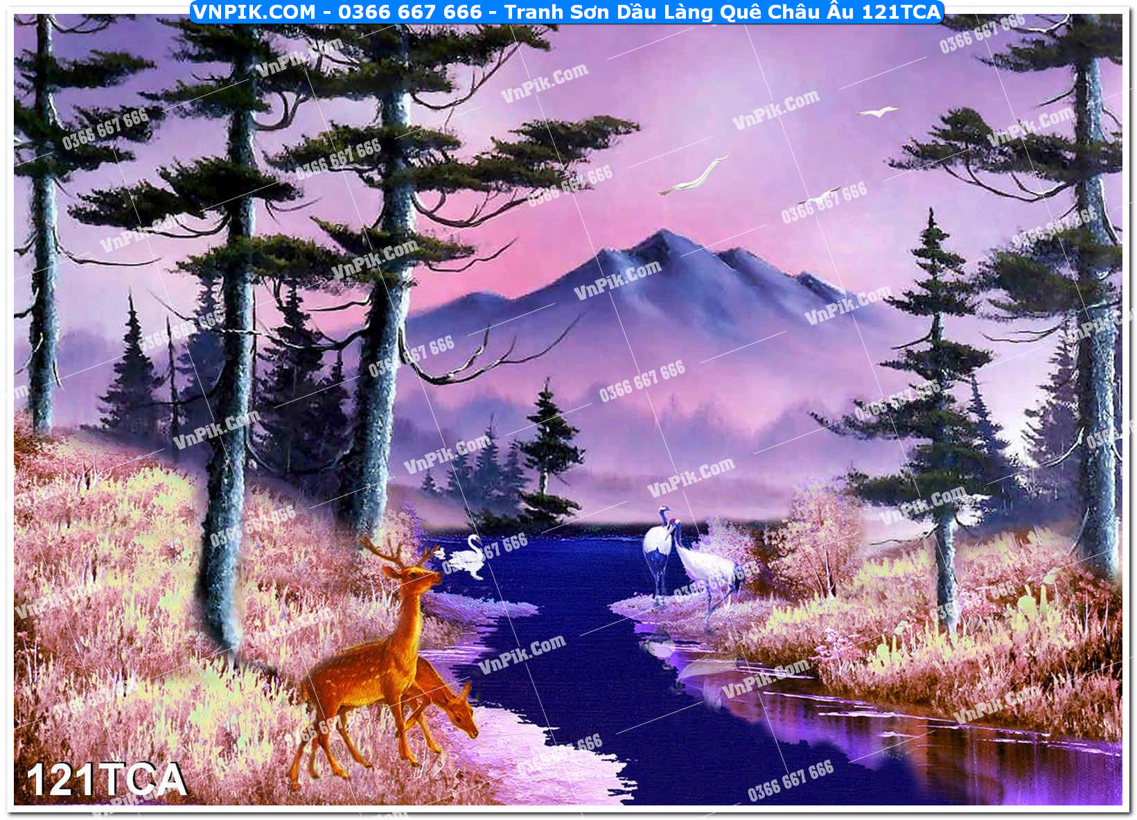 Tranh Sơn Dầu Làng Quê Châu Âu (121TCA)