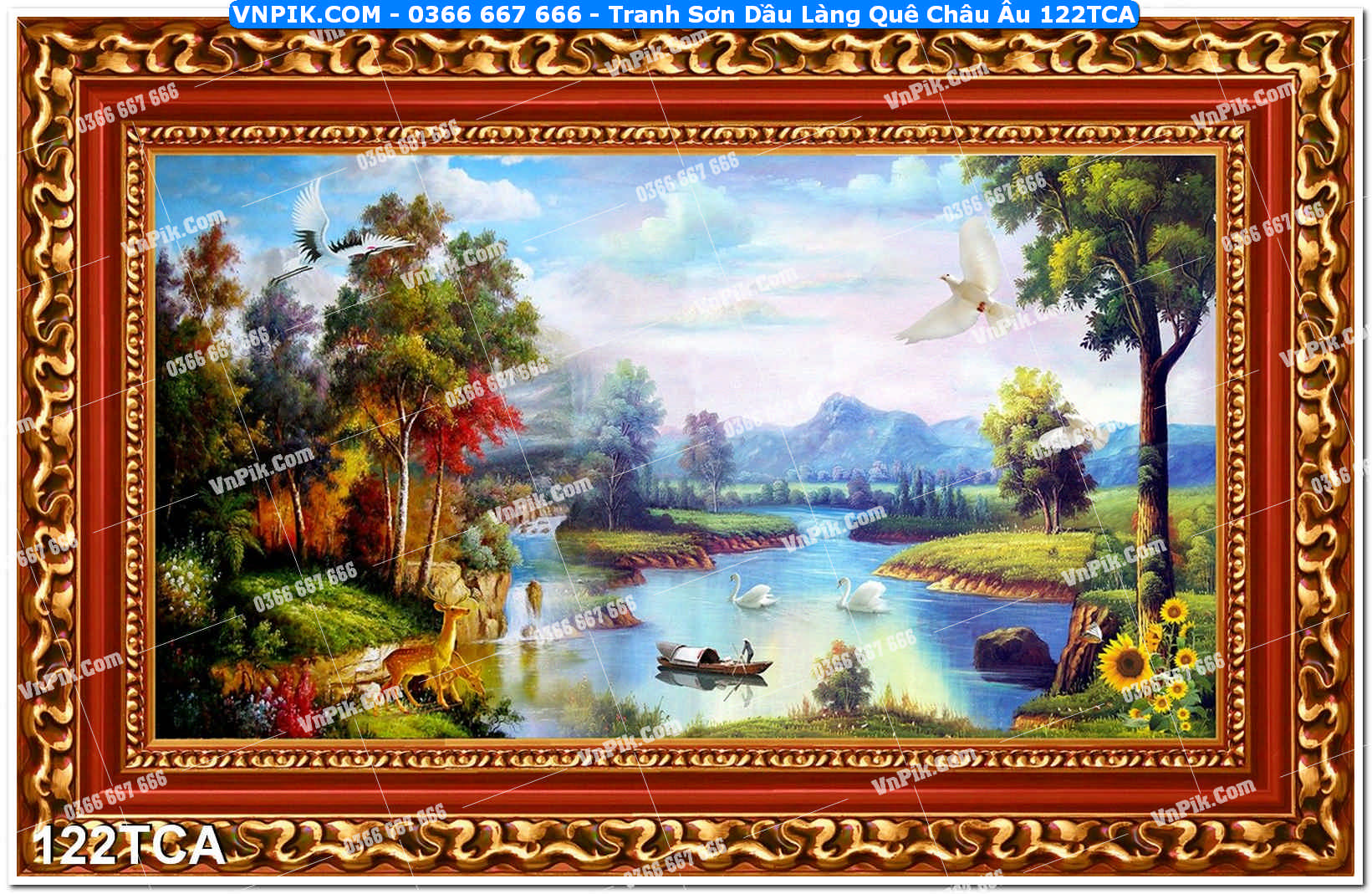 Tranh Sơn Dầu Làng Quê Châu Âu (122TCA)
